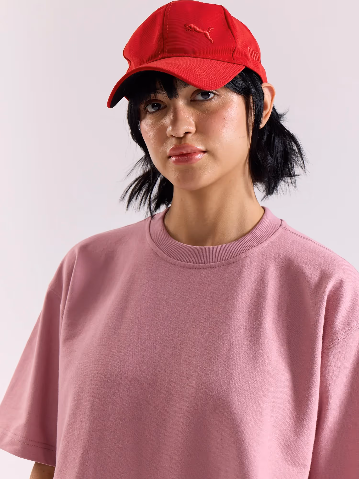 Mauve Loose Fit Cropped T-Shirt image 5