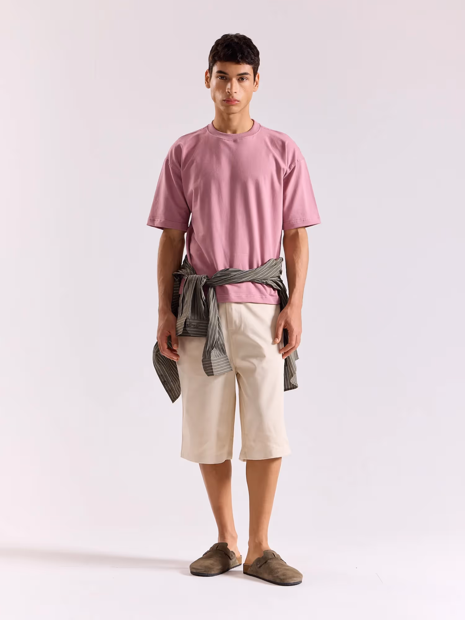 Mauve Loose Fit Cropped T-Shirt image 6
