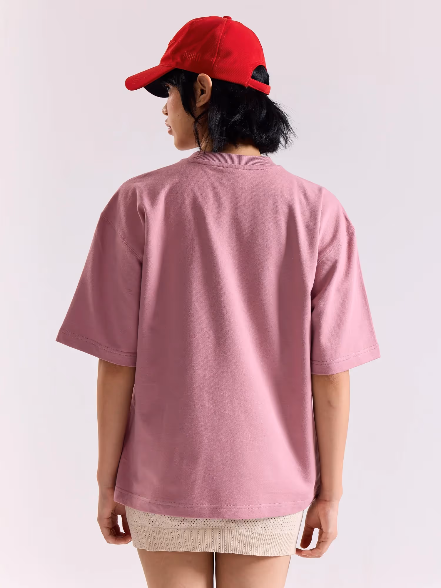 Mauve Loose Fit Cropped T-Shirt image 8