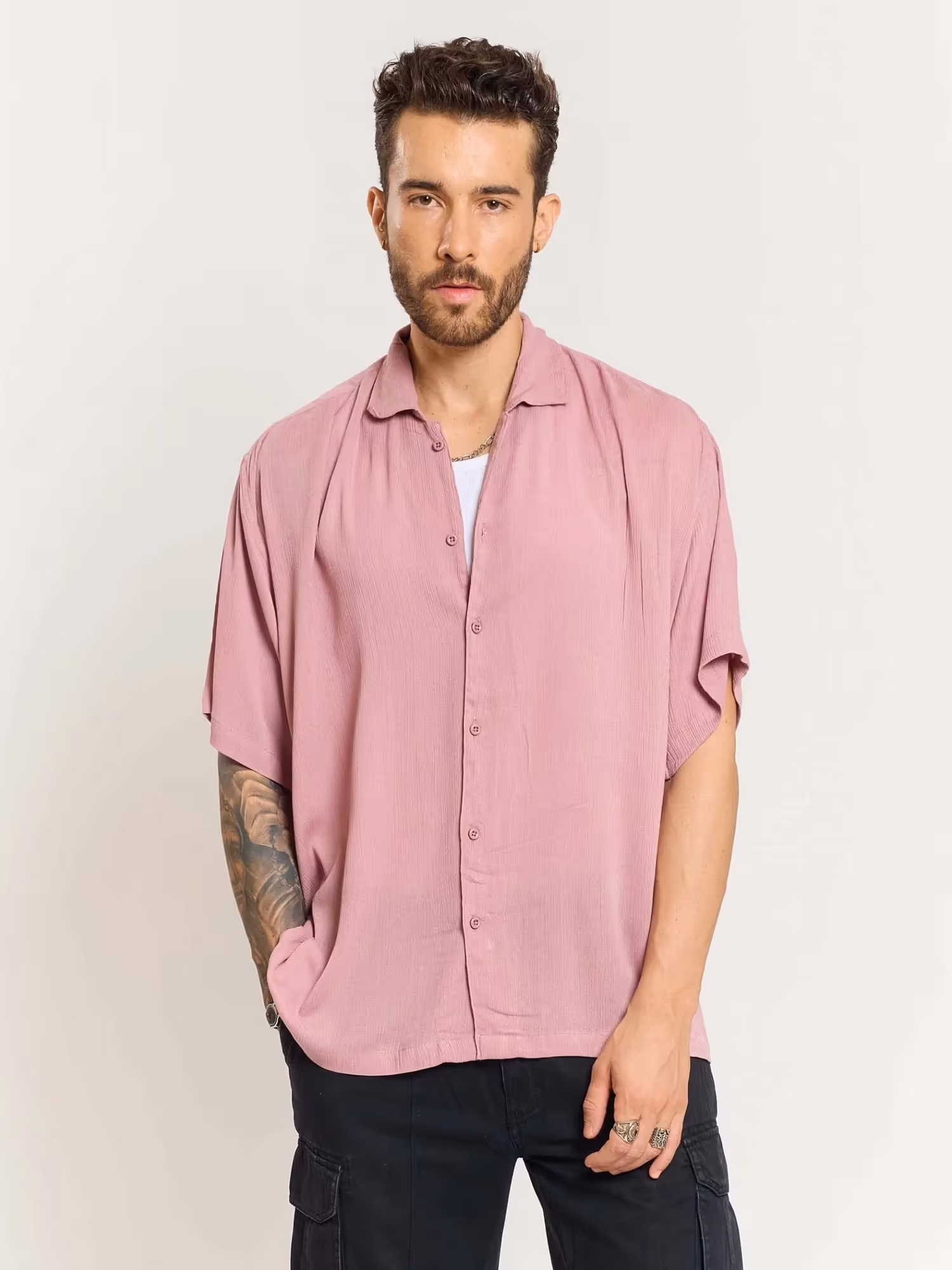 Mauve Wrinkled Shirt image 1