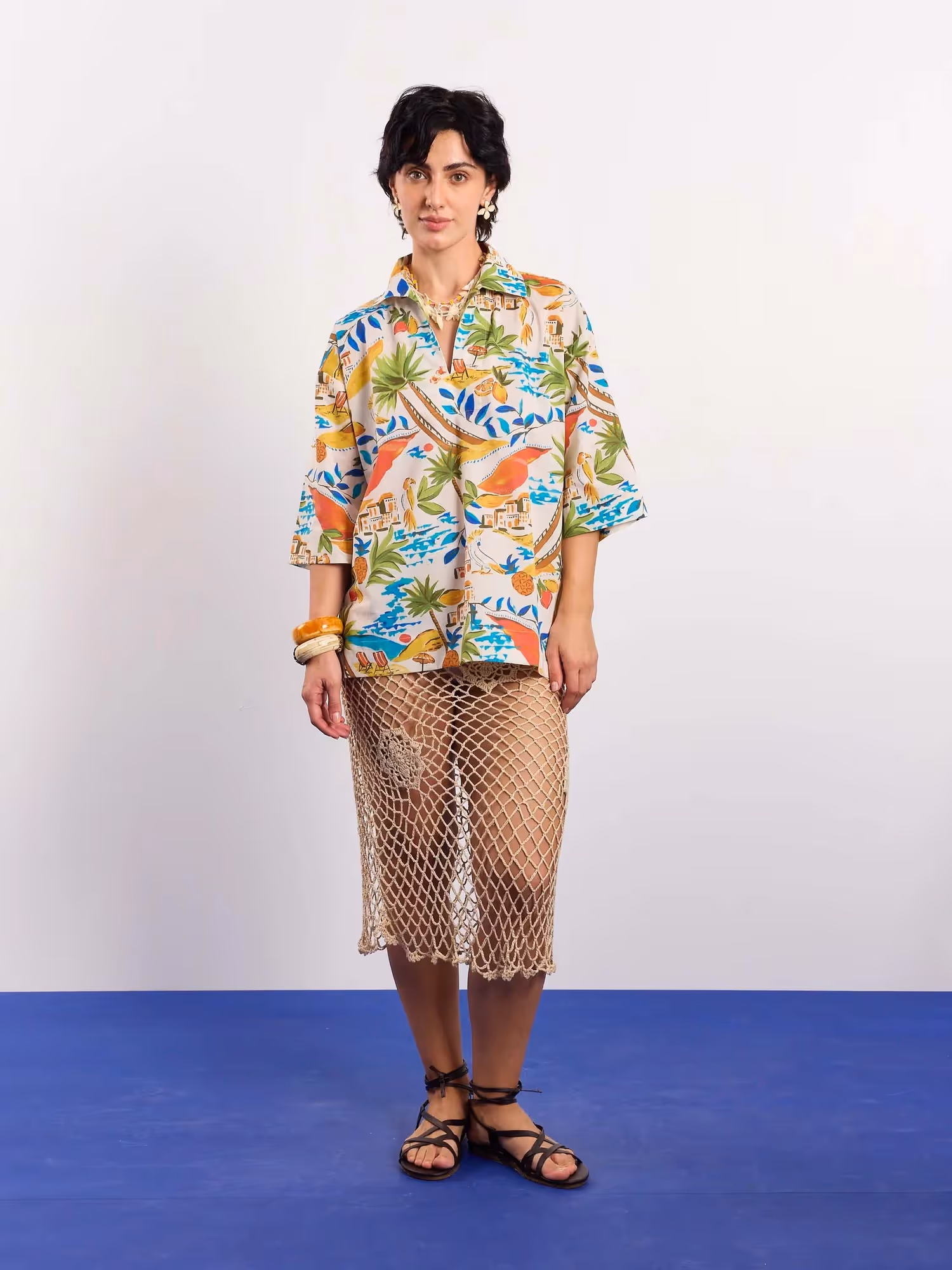 Mediterranean Summer Printed Pullover image 2
