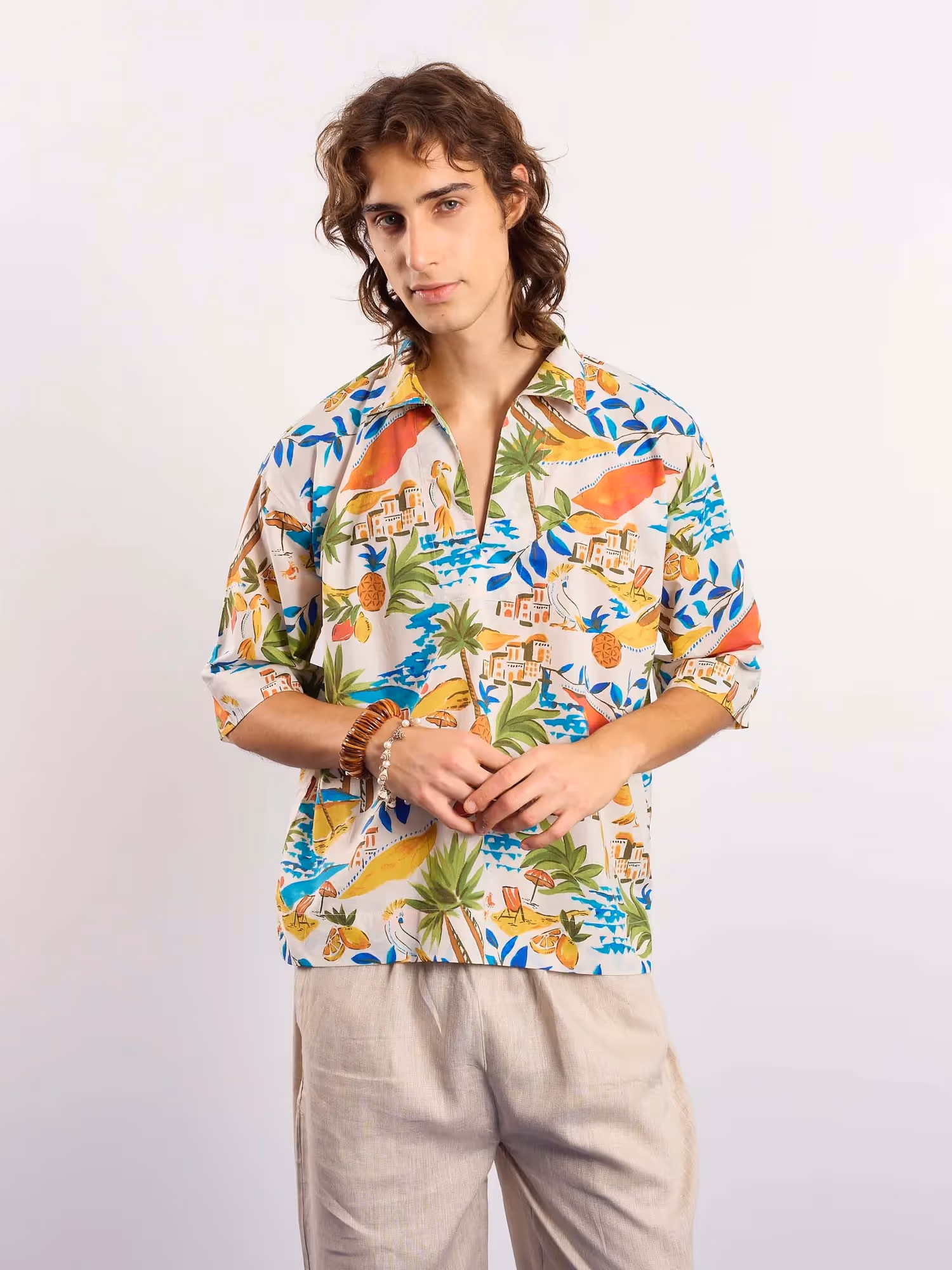 Mediterranean Summer Printed Pullover image 3