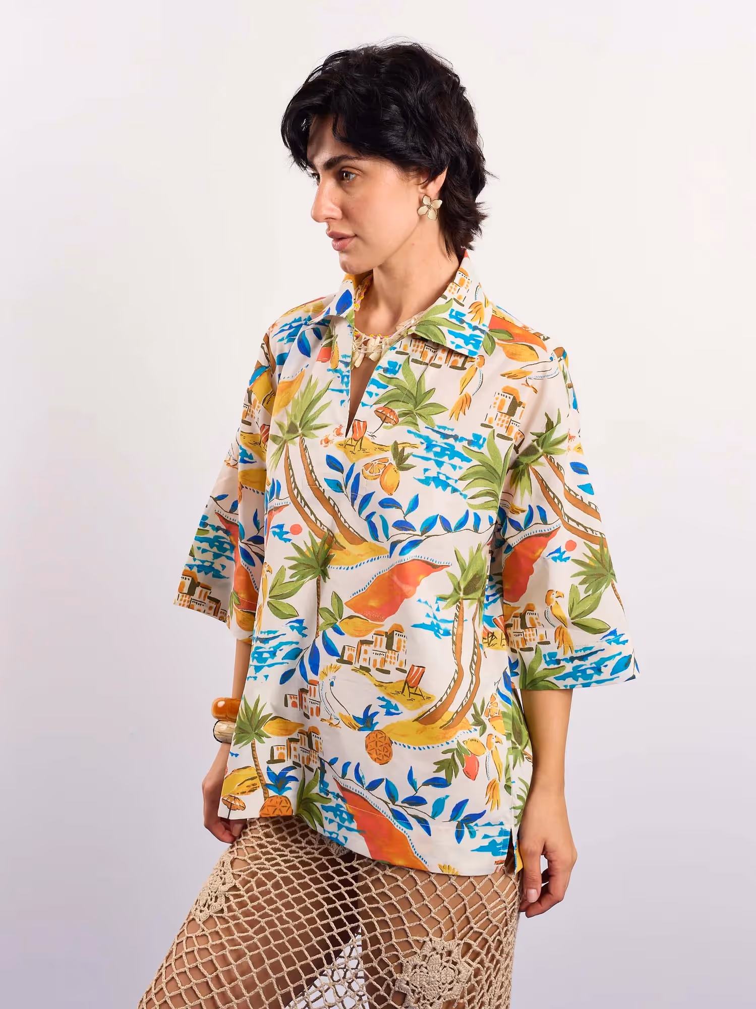 Mediterranean Summer Printed Pullover image 6