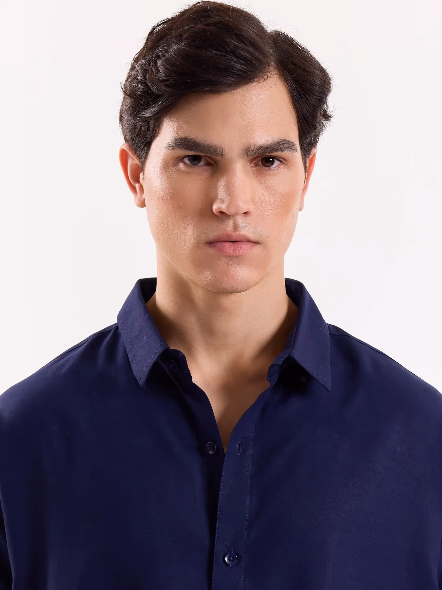 Midnight Lapis Drape Shirt  image 4