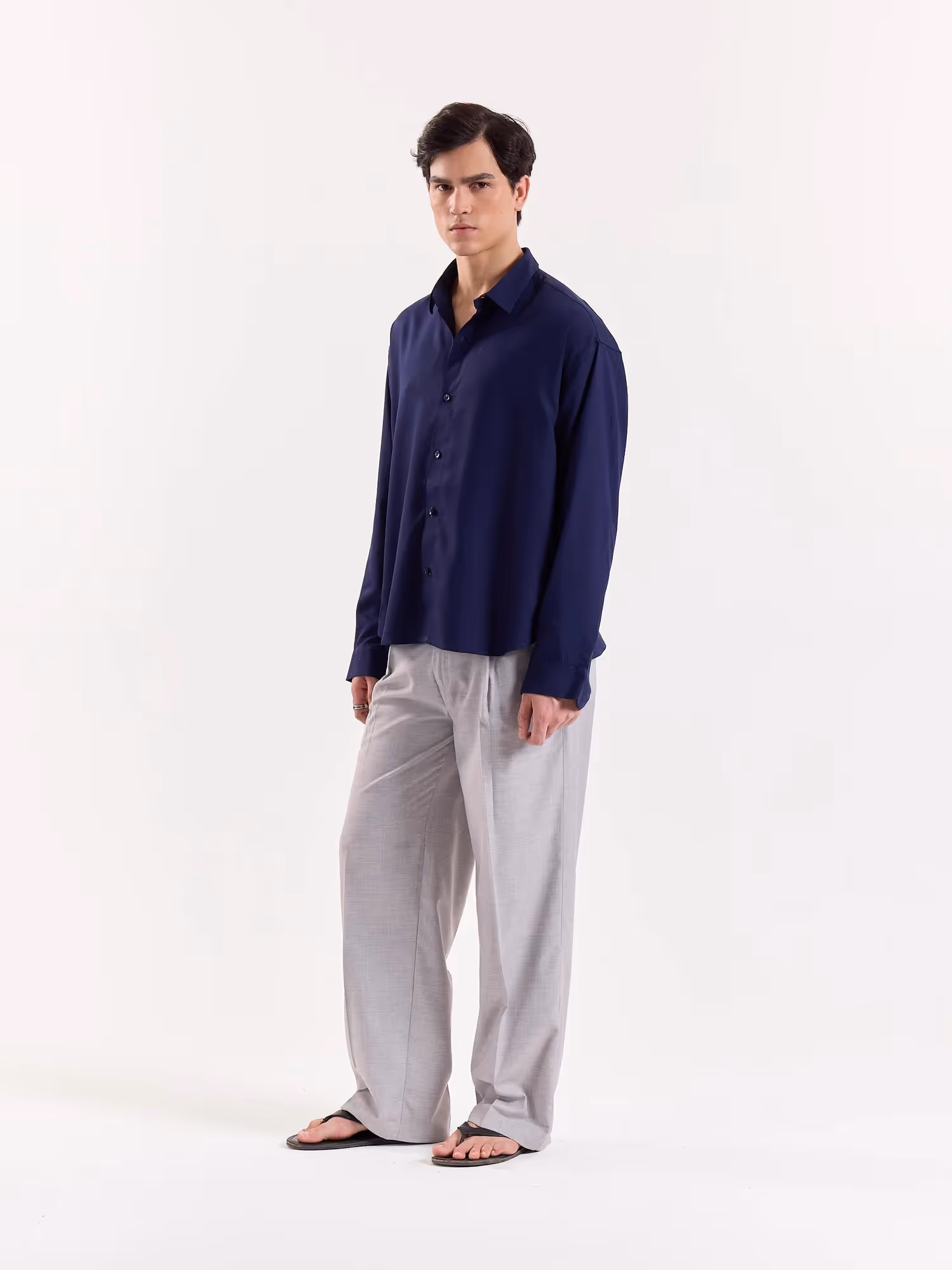 Midnight Lapis Drape Shirt  image 6