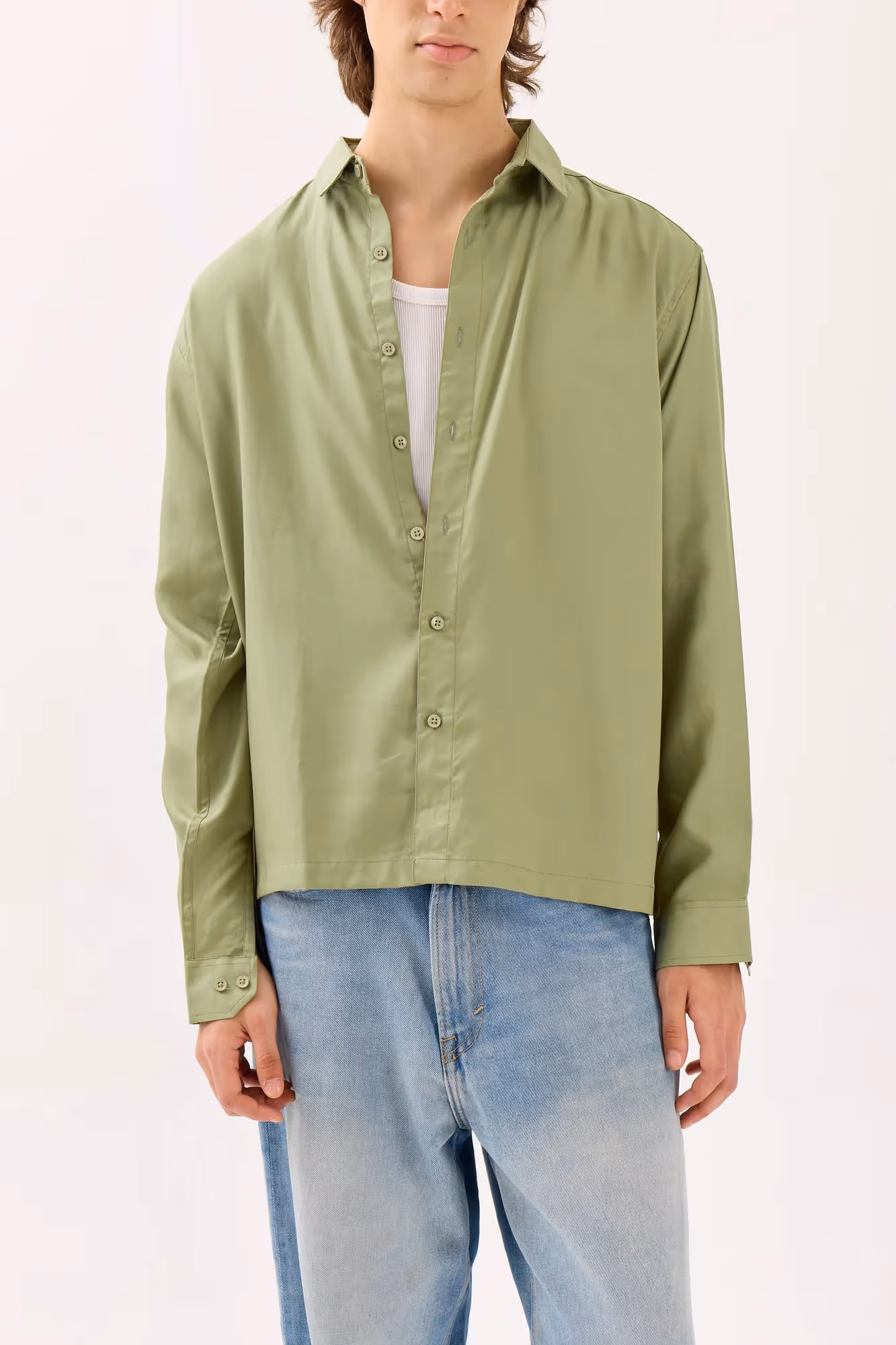 Mint Green Drape Shirt  image 3