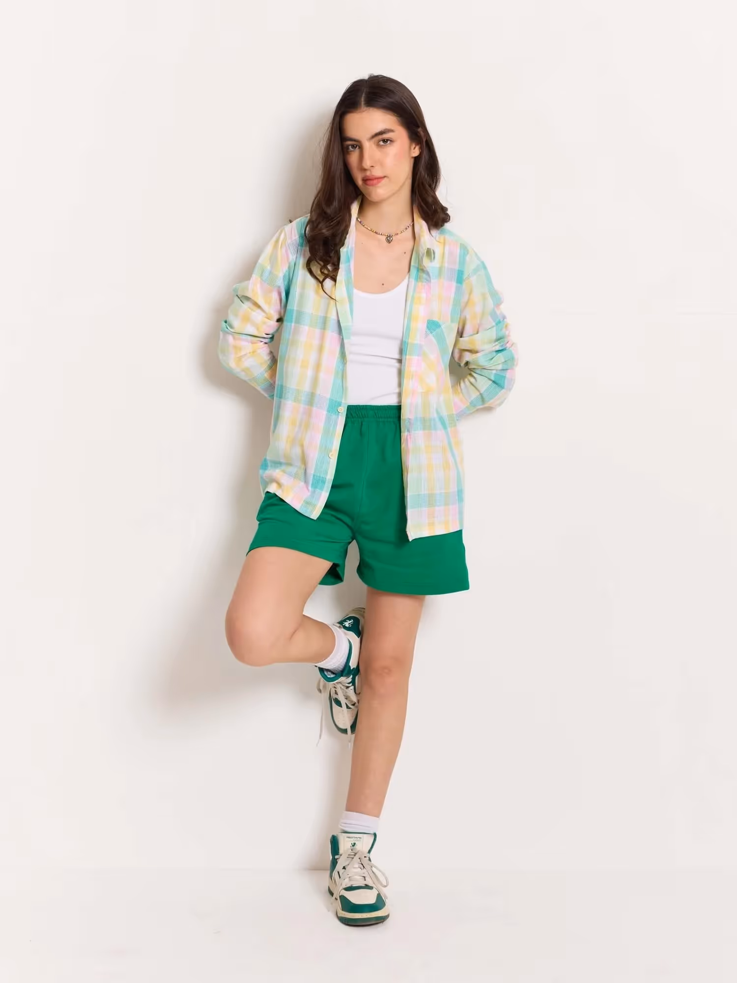 Multicolor Checked Holiday Shirt image 4
