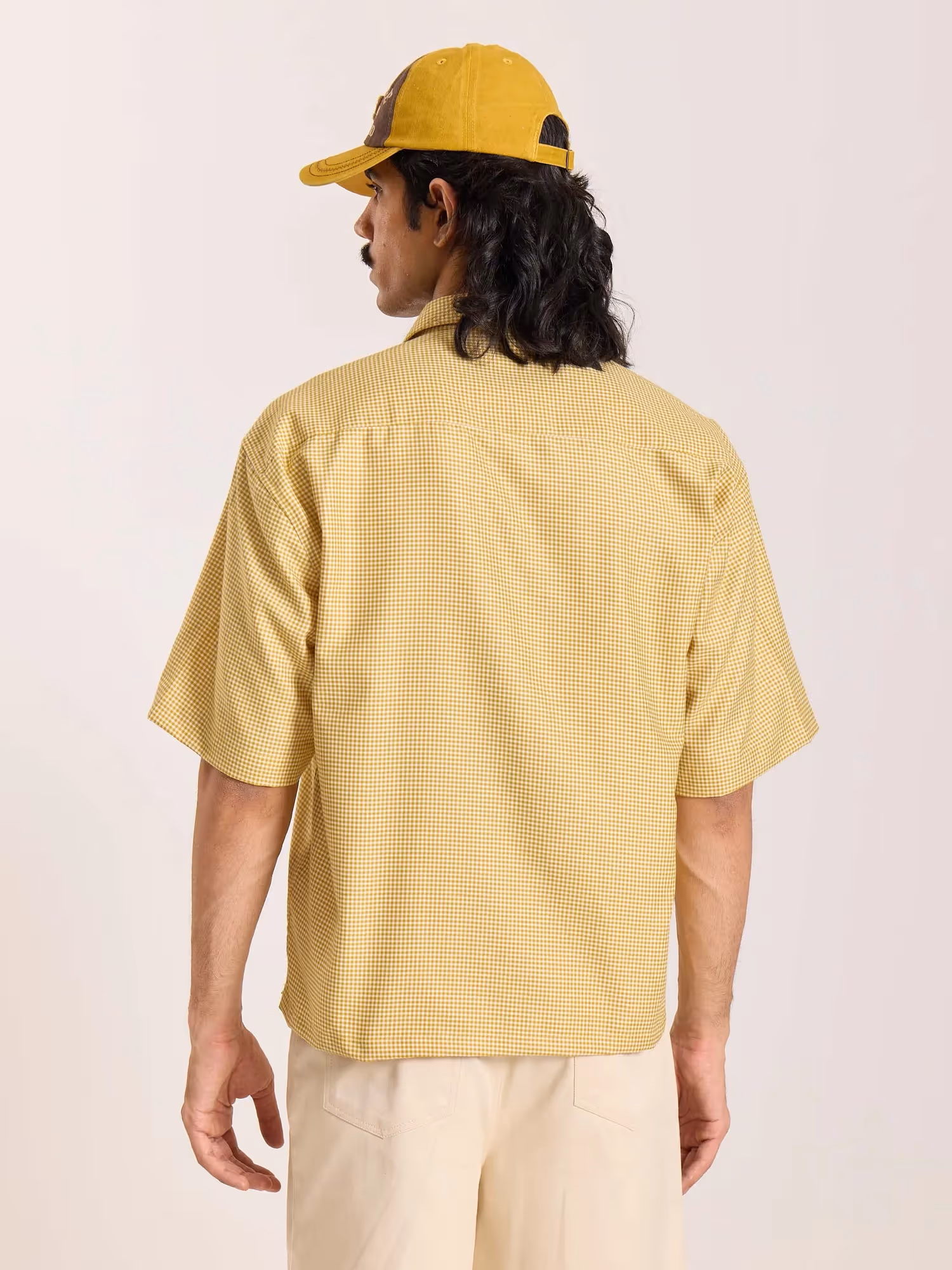 Mustard Checkered Cropped Shirt  image 8