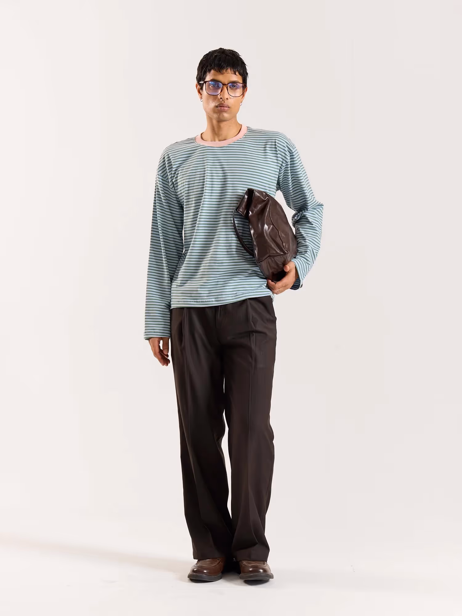 Muted Sage Loose Fit Cropped T-Shirt image 1