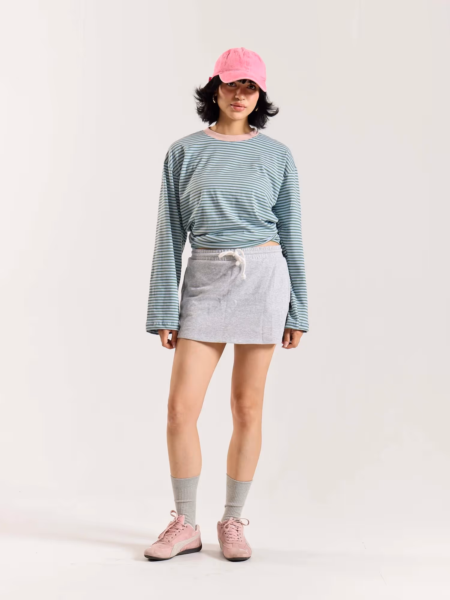 Muted Sage Loose Fit Cropped T-Shirt image 2