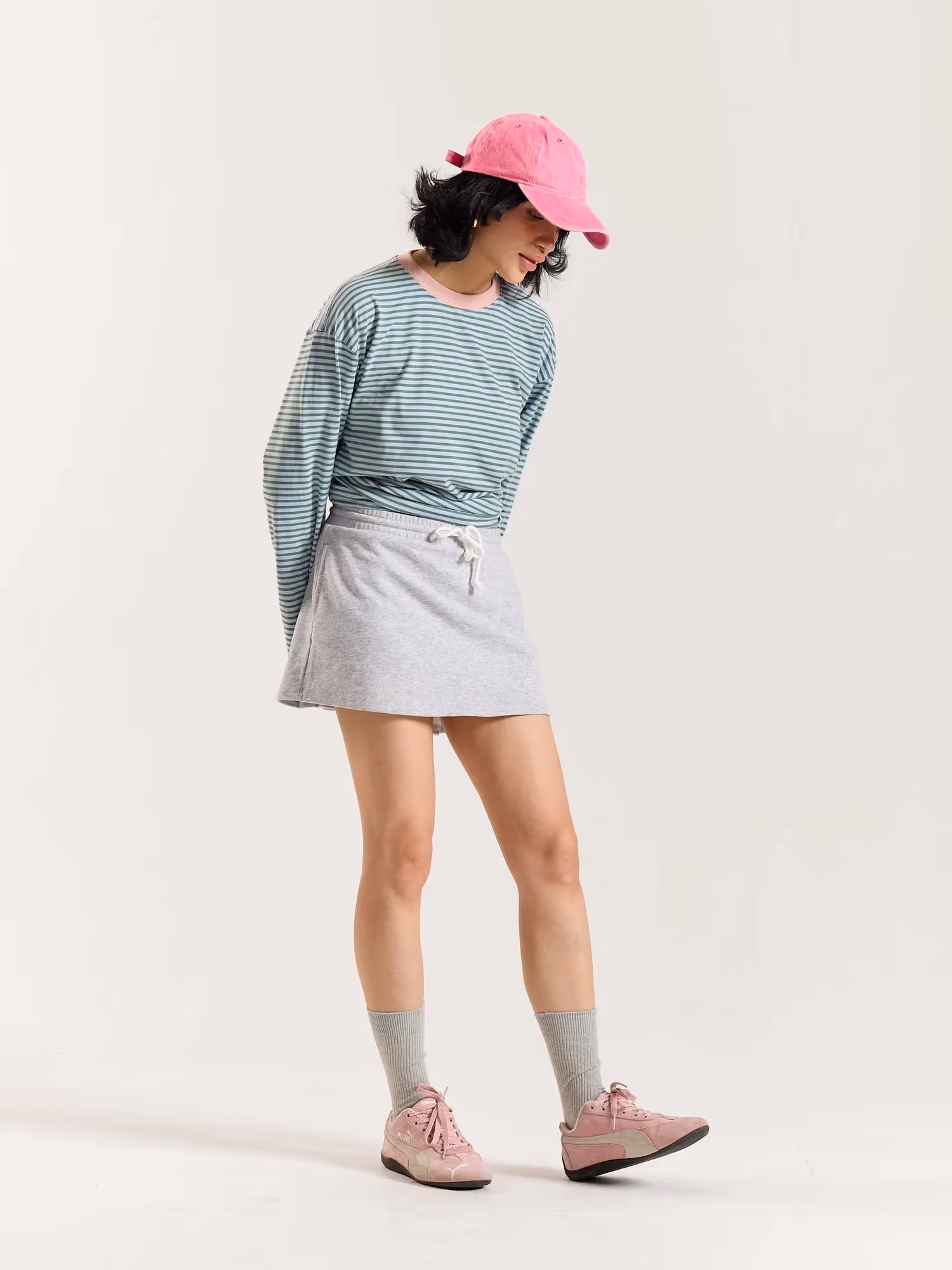 Muted Sage Loose Fit Cropped T-Shirt image 3