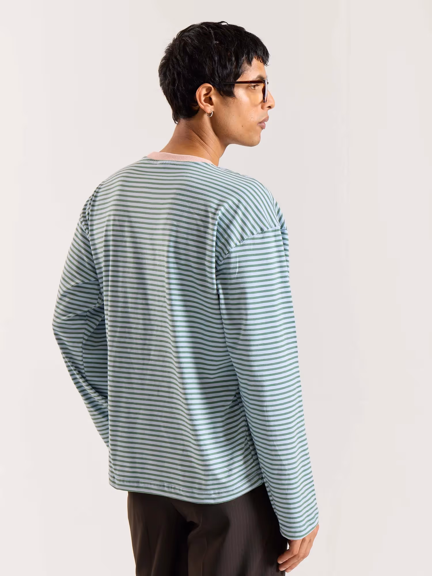 Muted Sage Loose Fit Cropped T-Shirt image 7