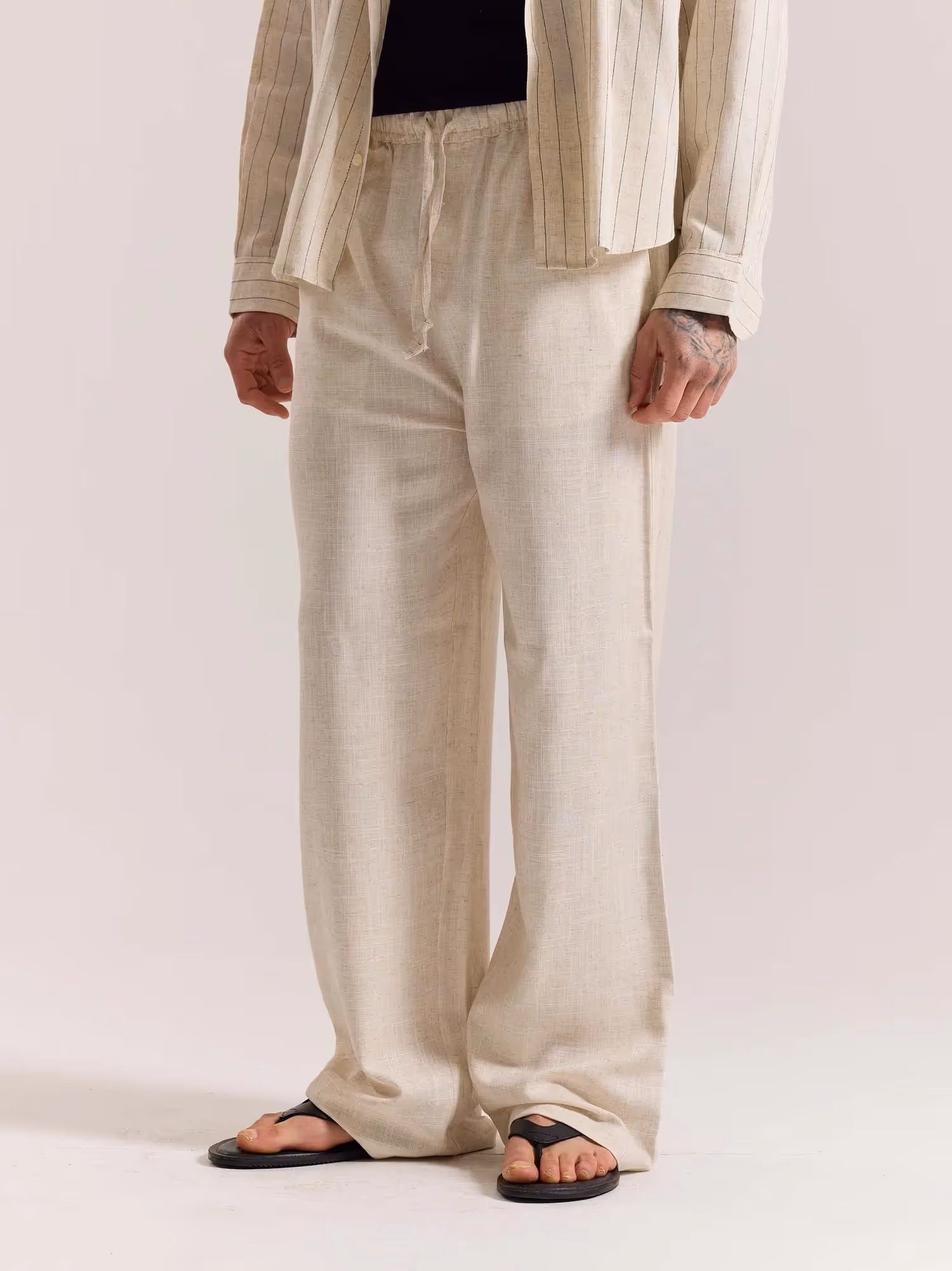Natural Linen Pull-on Pants  image 6