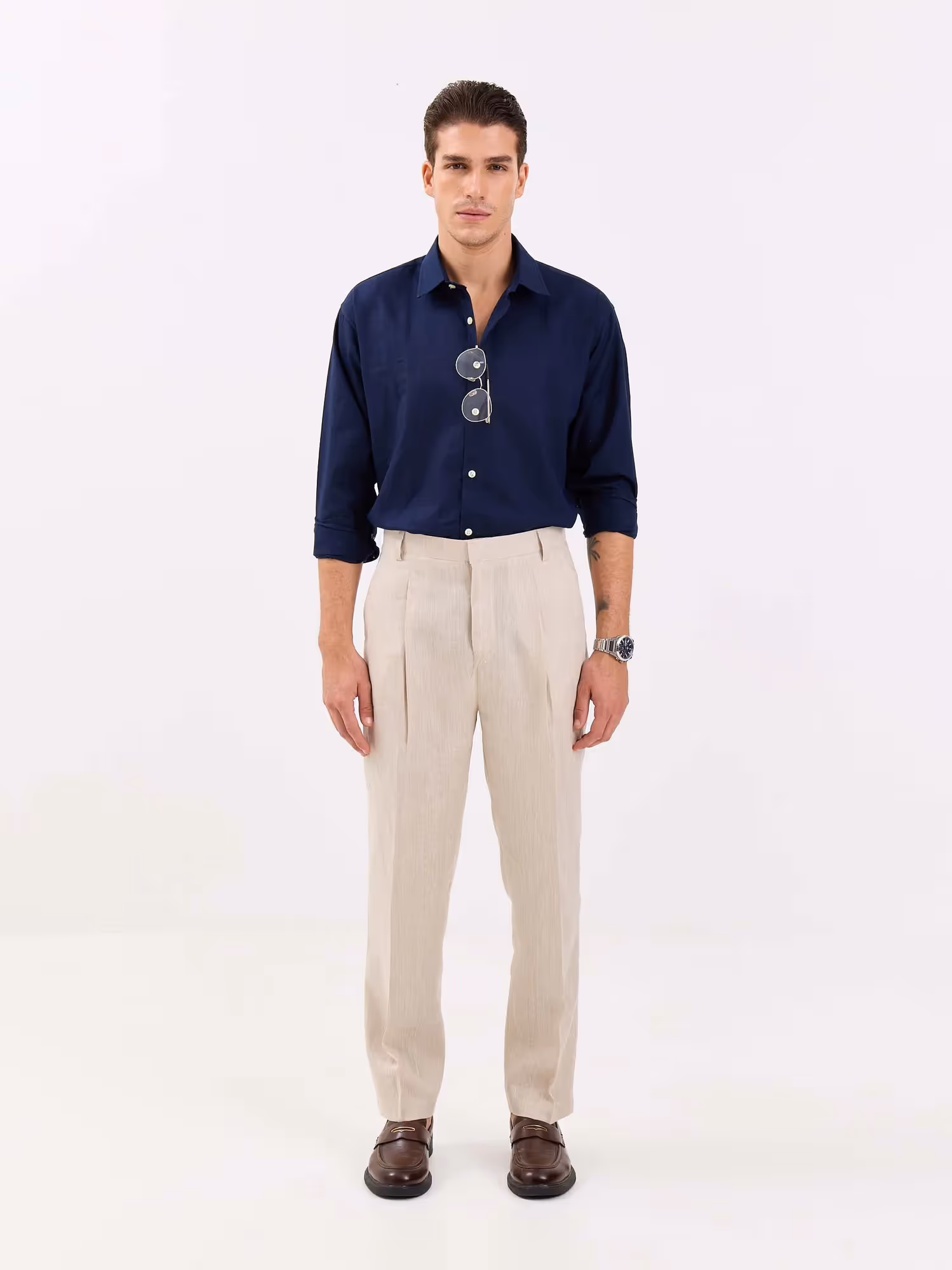 Natural Linen Trousers image 1