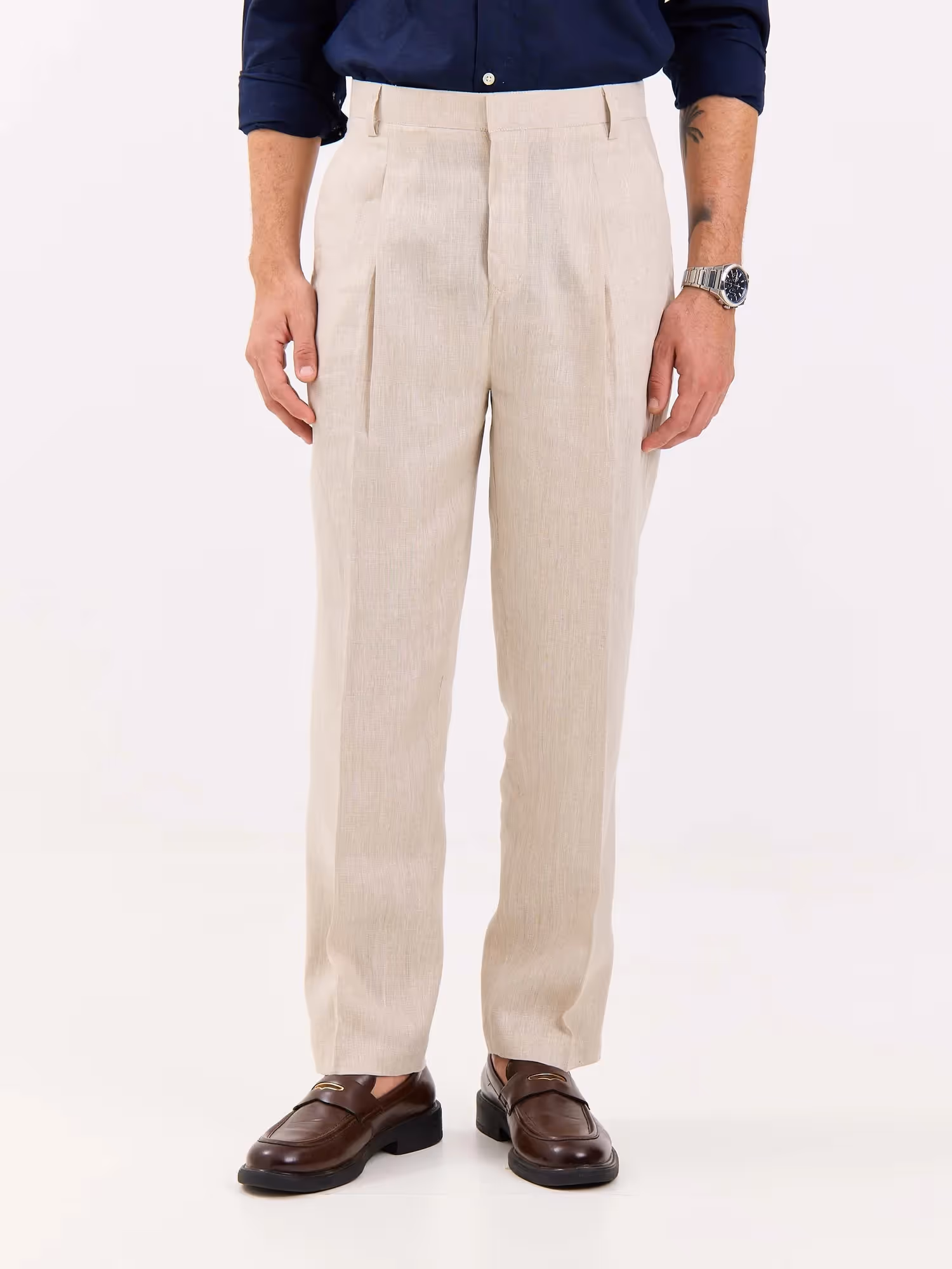 Natural Linen Trousers image 2