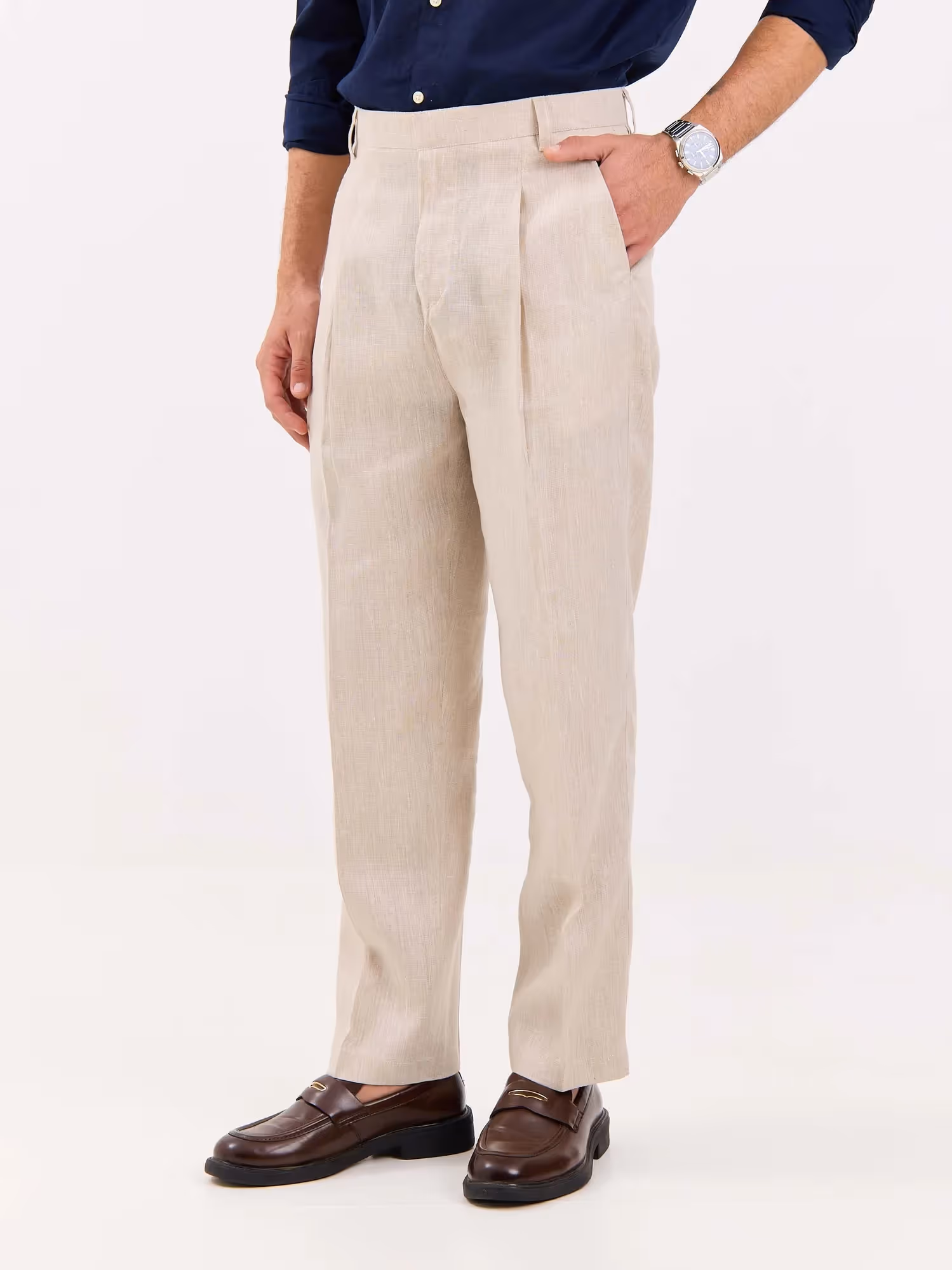 Natural Linen Trousers image 4