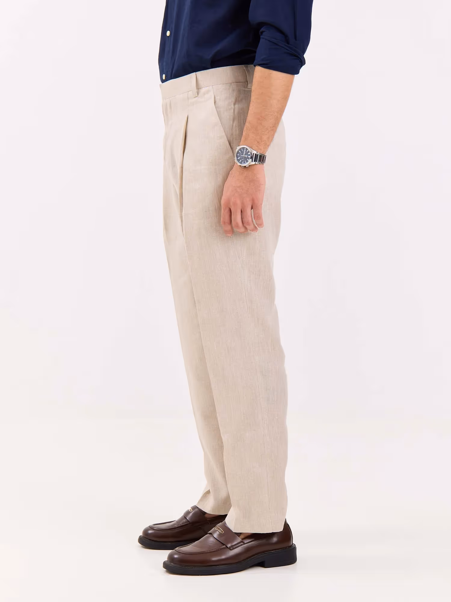 Natural Linen Trousers image 6