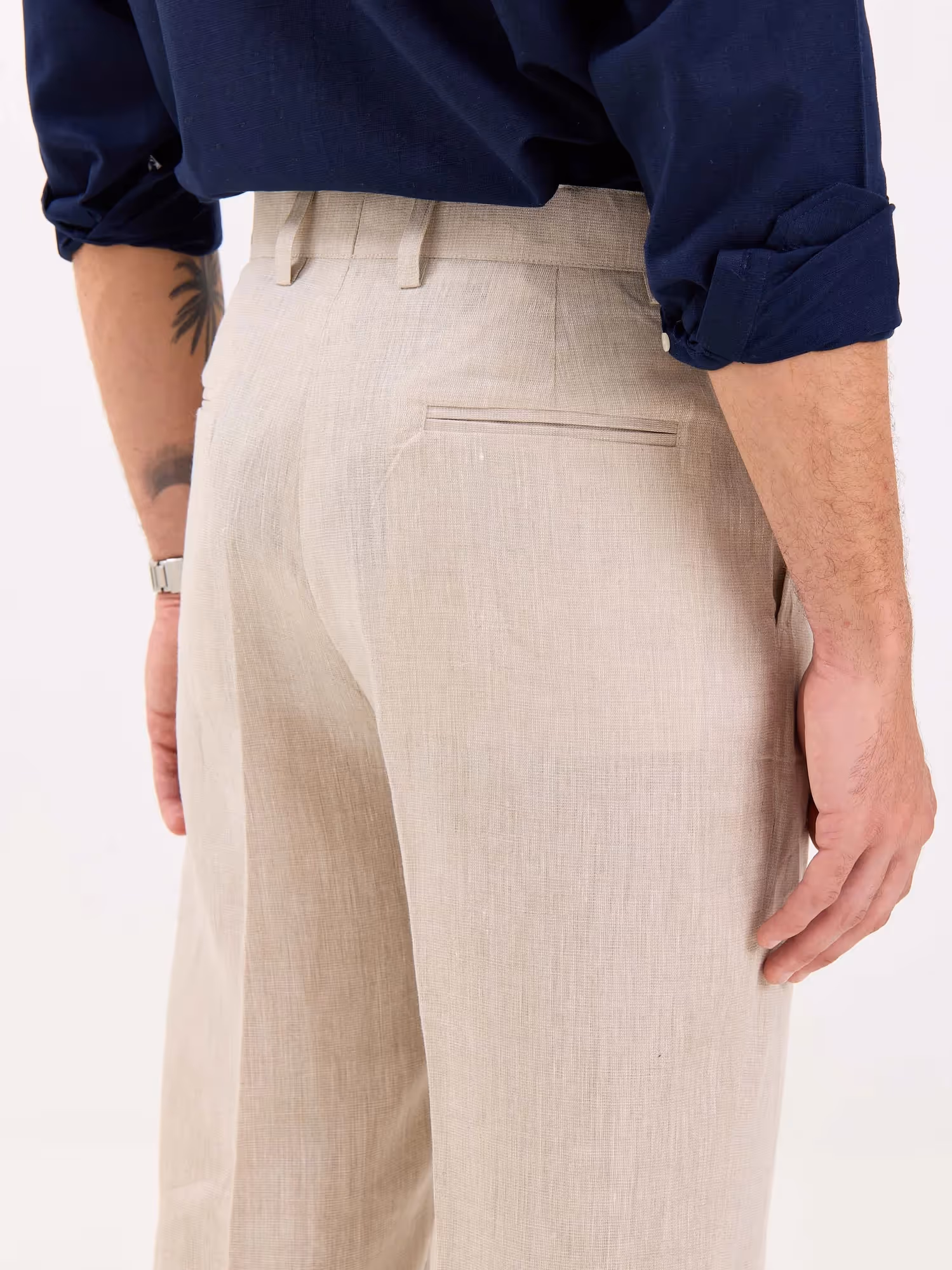 Natural Linen Trousers image 7