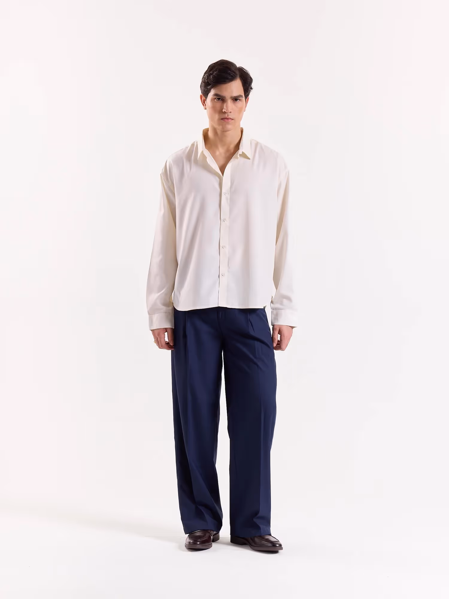 Natural Pearl Drape Shirt image 1