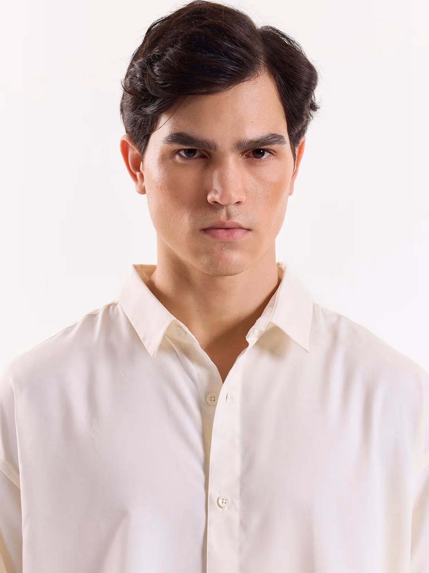 Natural Pearl Drape Shirt image 4