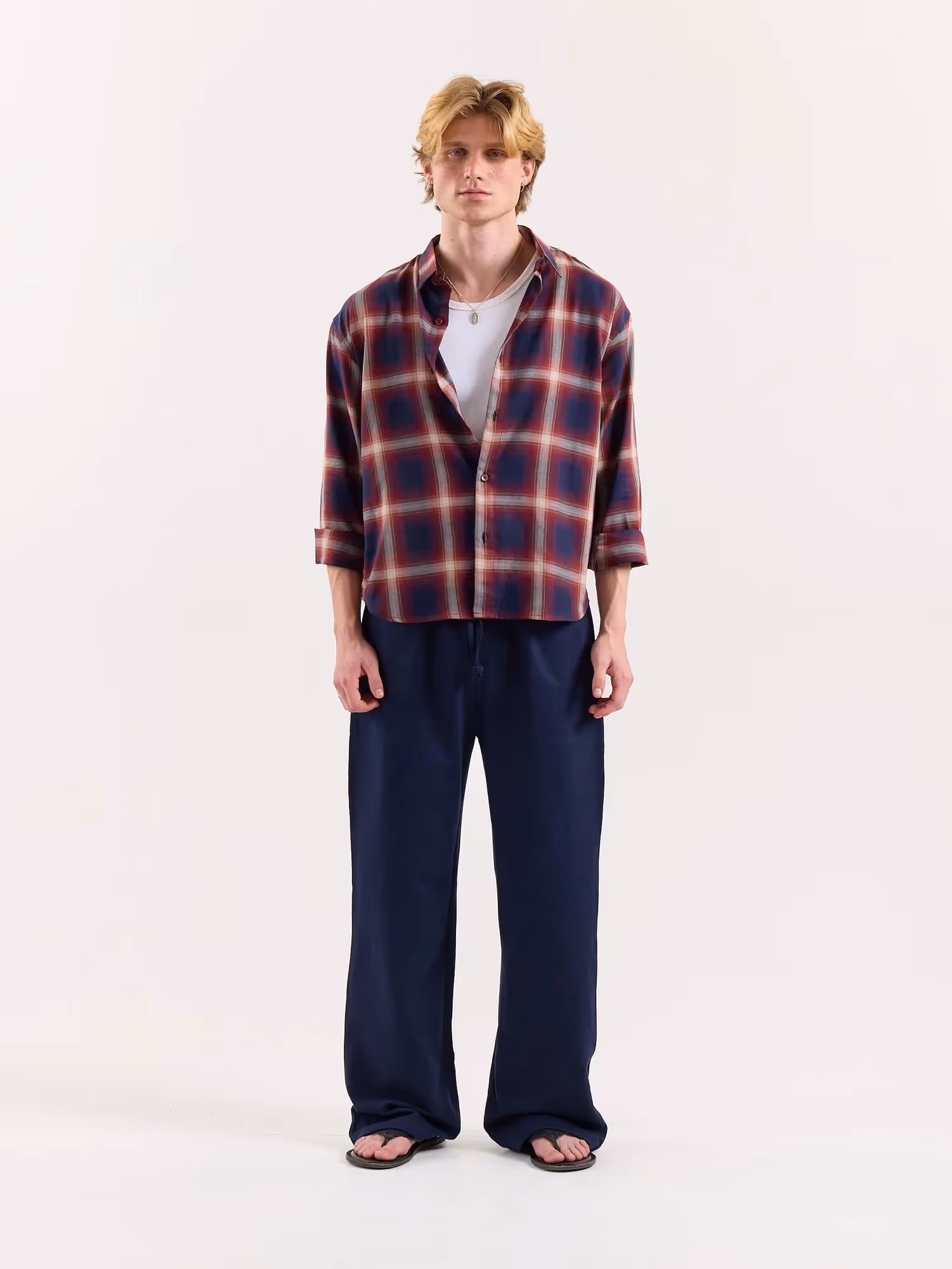 Navy Blue Loose Fit Sweatpants image 1