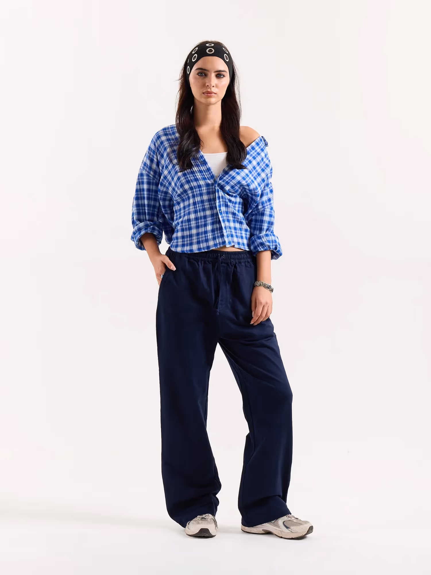 Navy Blue Loose Fit Sweatpants image 2
