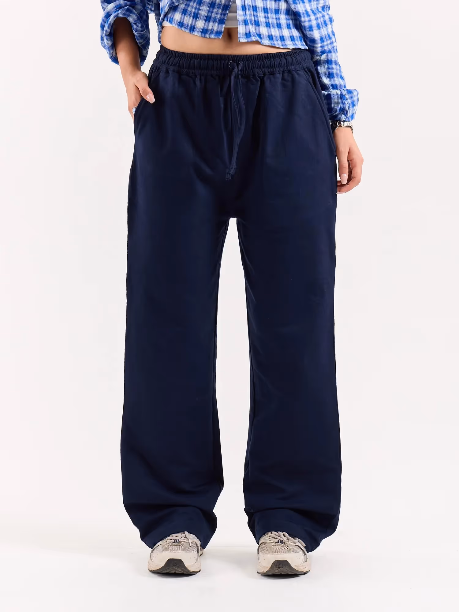 Navy Blue Loose Fit Sweatpants image 4