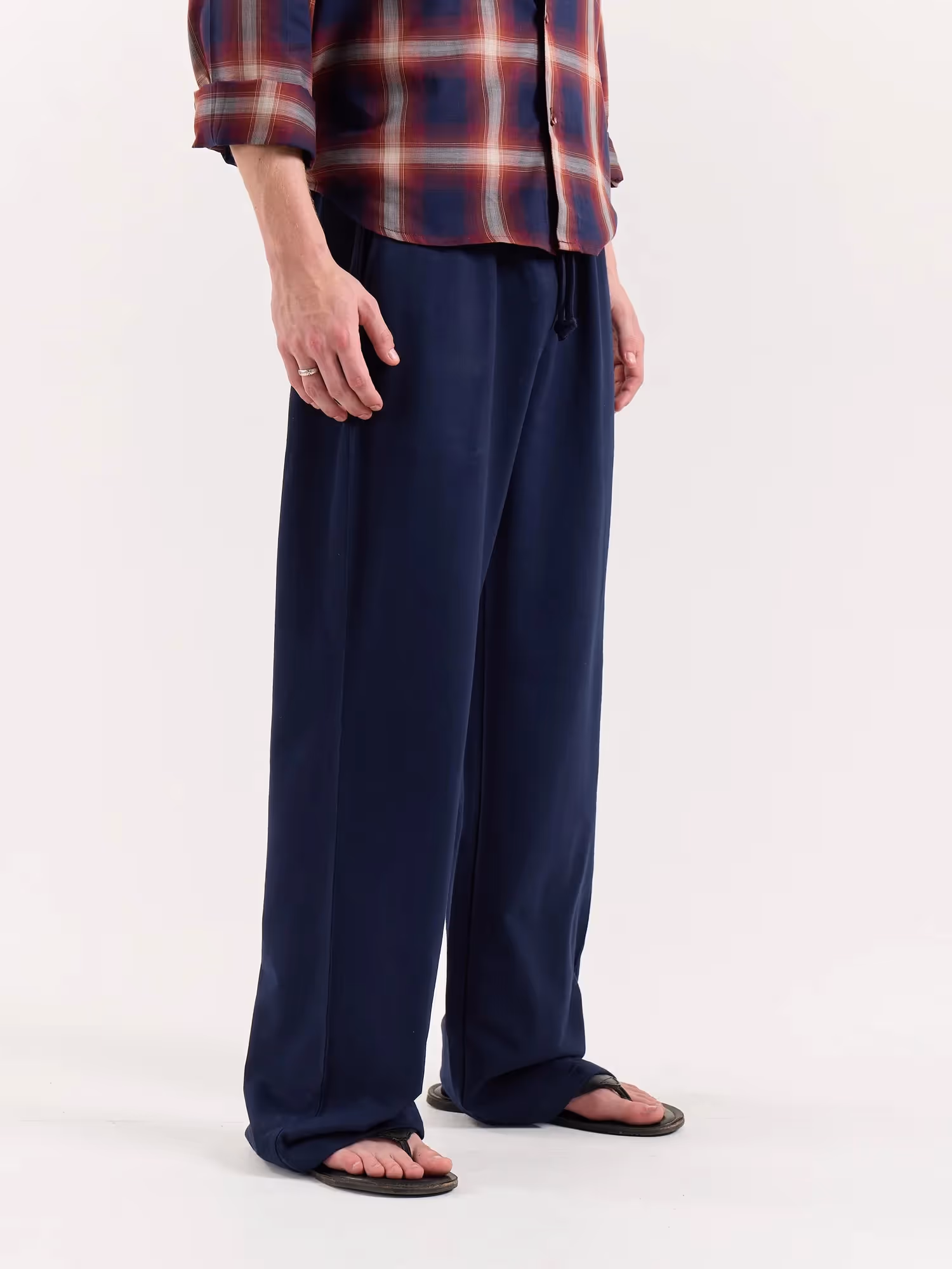 Navy Blue Loose Fit Sweatpants image 5