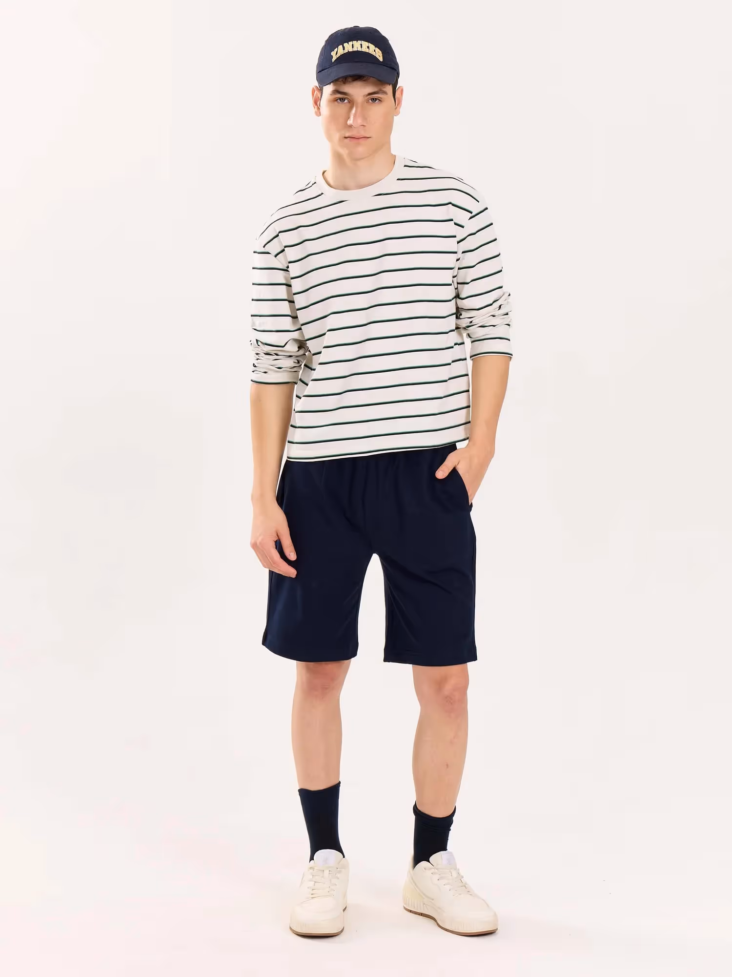 Navy Blue Sweatshorts image 1