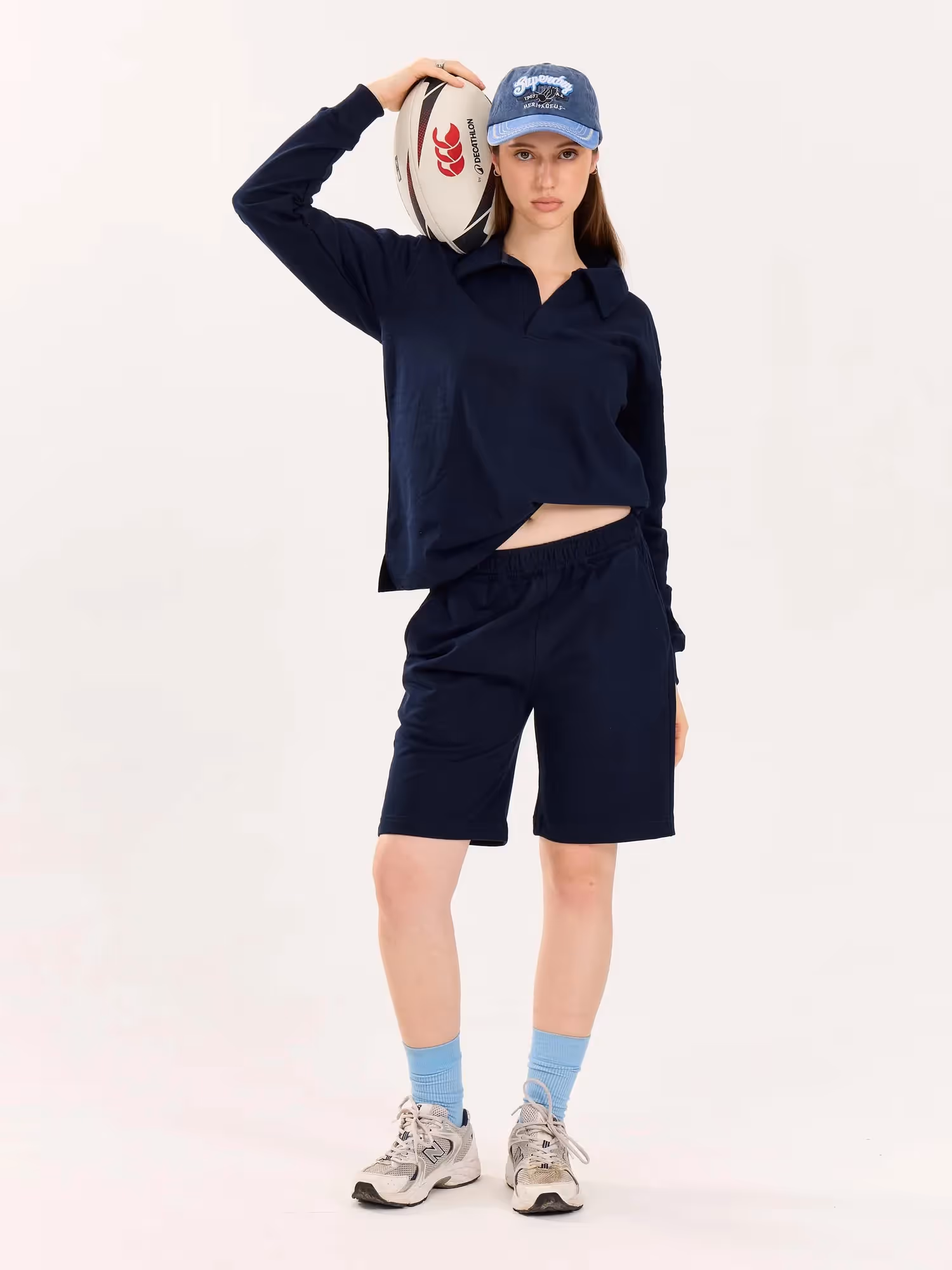 Navy Blue Sweatshorts image 2