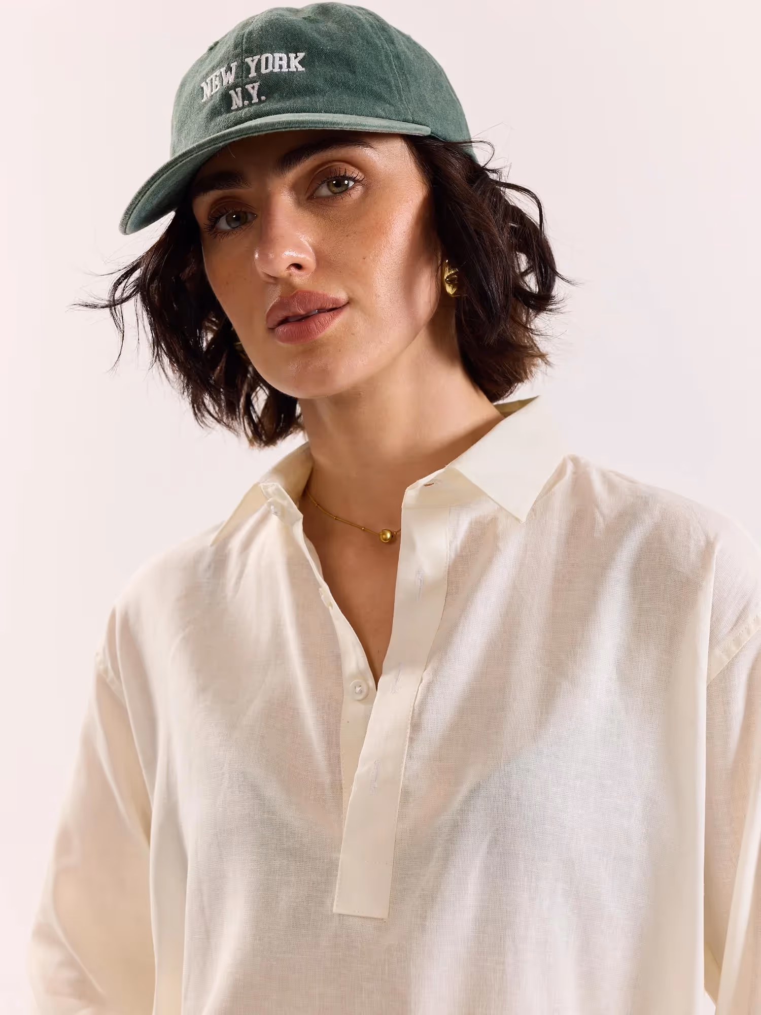 Off White Linen Blend Pullover image 5
