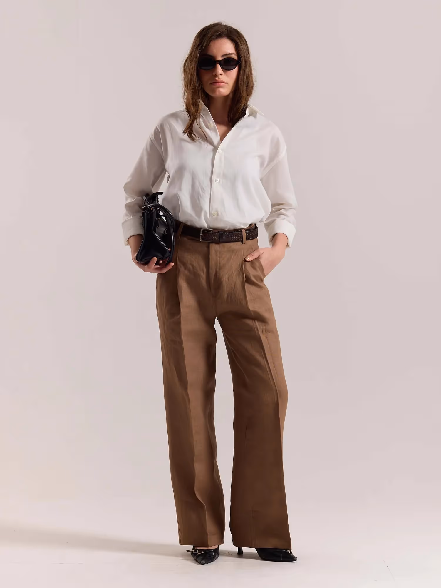 Off White Linen-blend Shirt  image 2