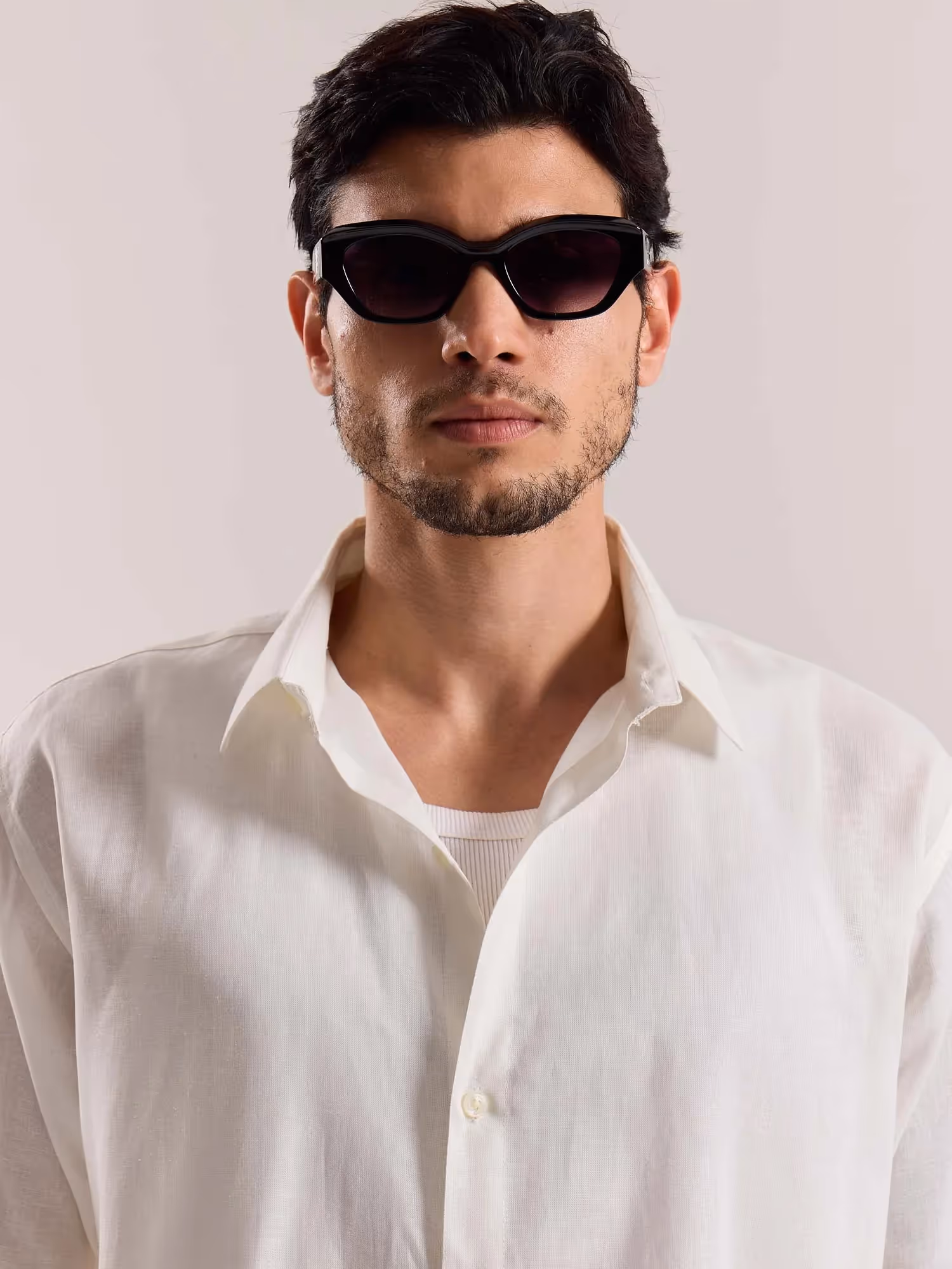 Off White Linen-blend Shirt  image 5