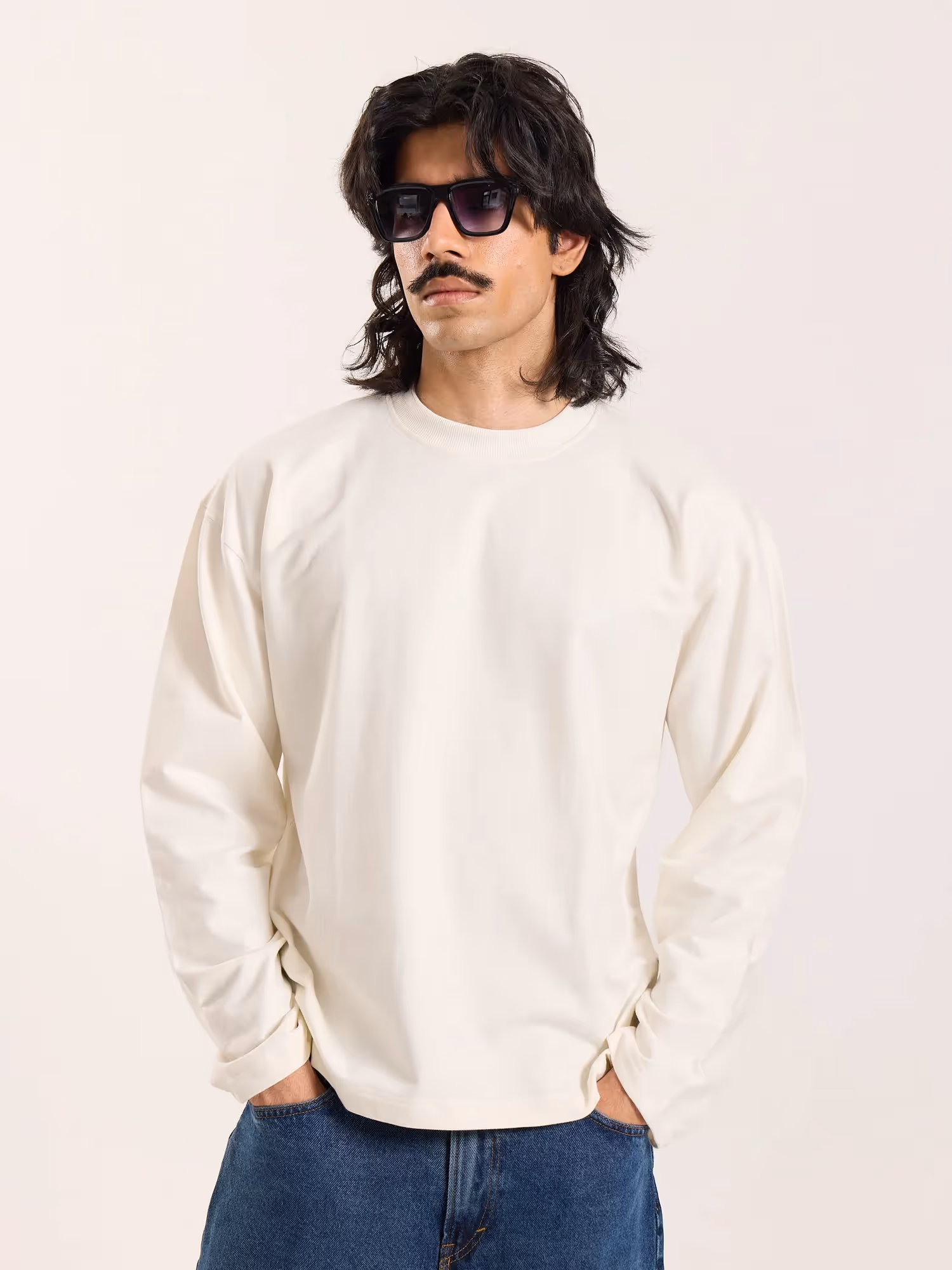 Off-White Loose Fit Cropped T-Shirt  image 3