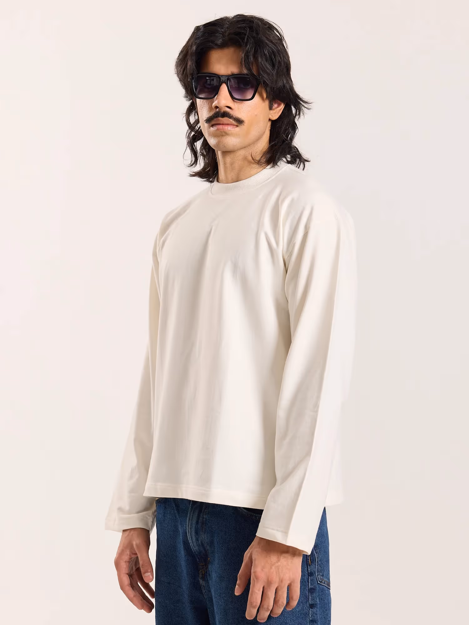 Off-White Loose Fit Cropped T-Shirt  image 6