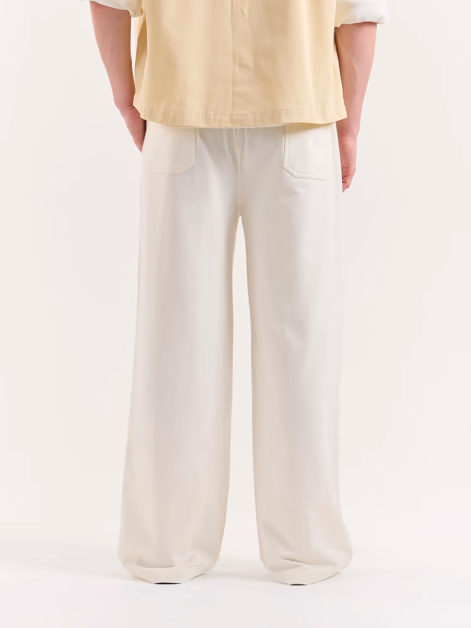 Off White Loose Fit Sweatpants image 8