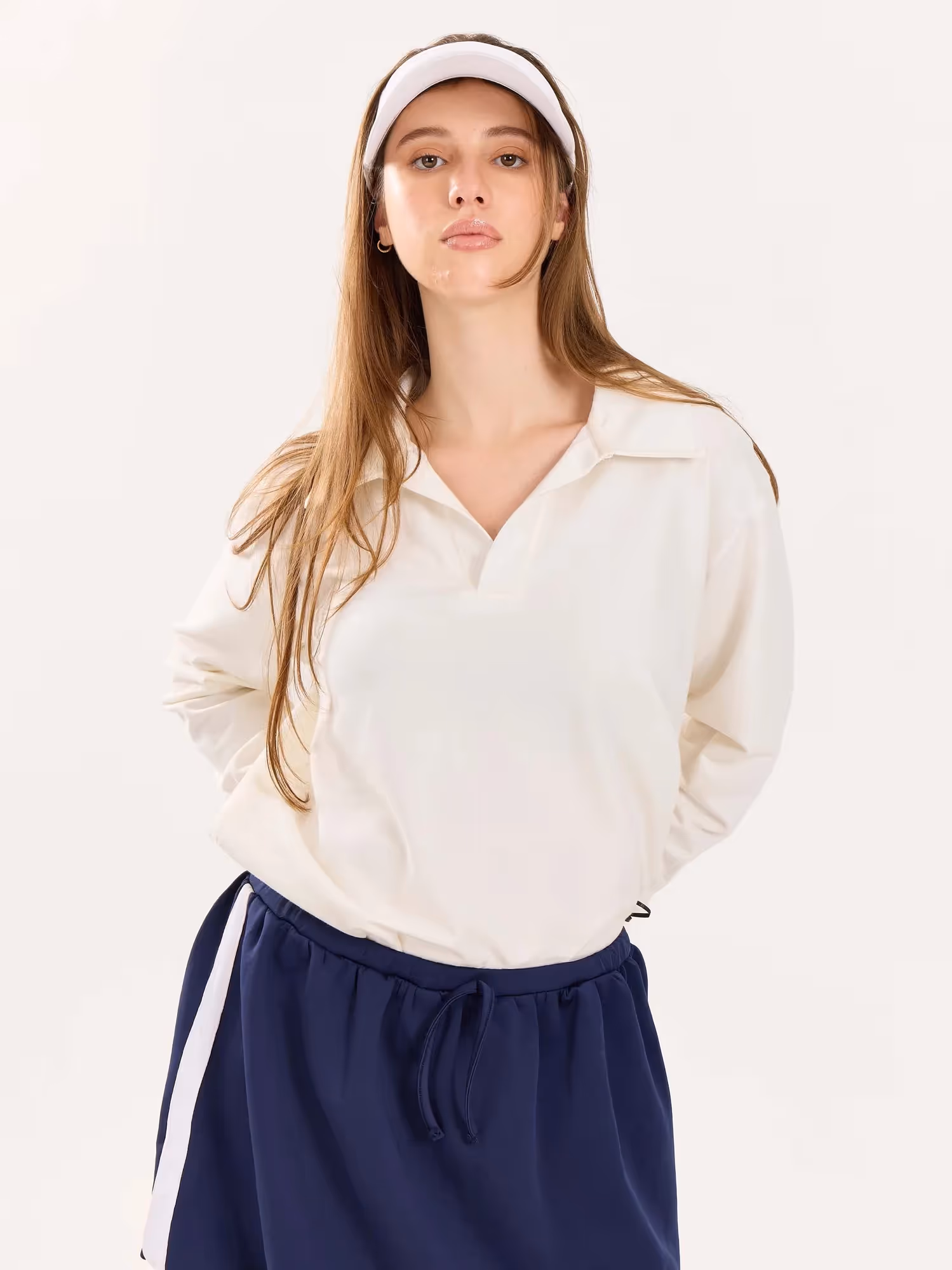 Off White Terry Polo Tee image 4