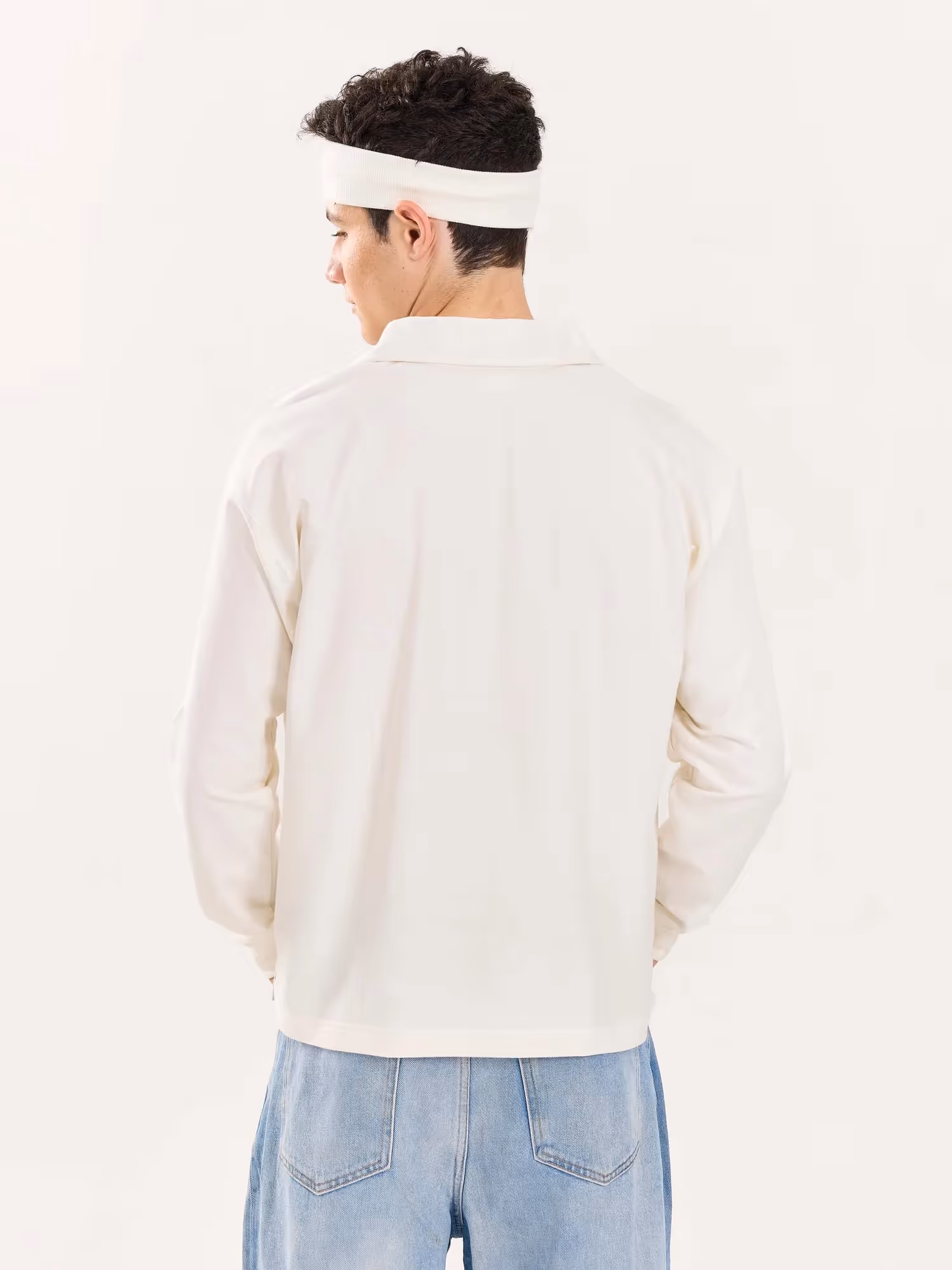 Off White Terry Polo Tee image 8