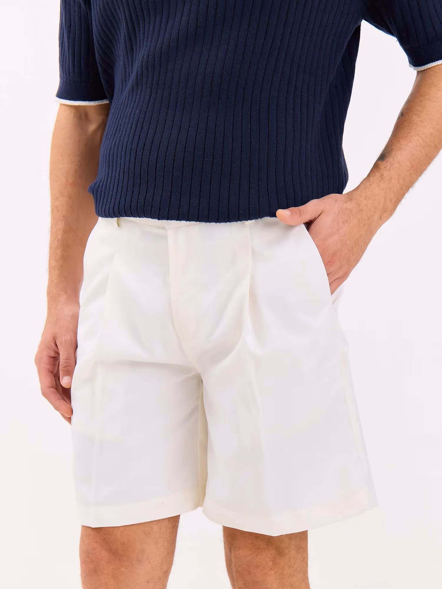 Off White Trouser Shorts image 3