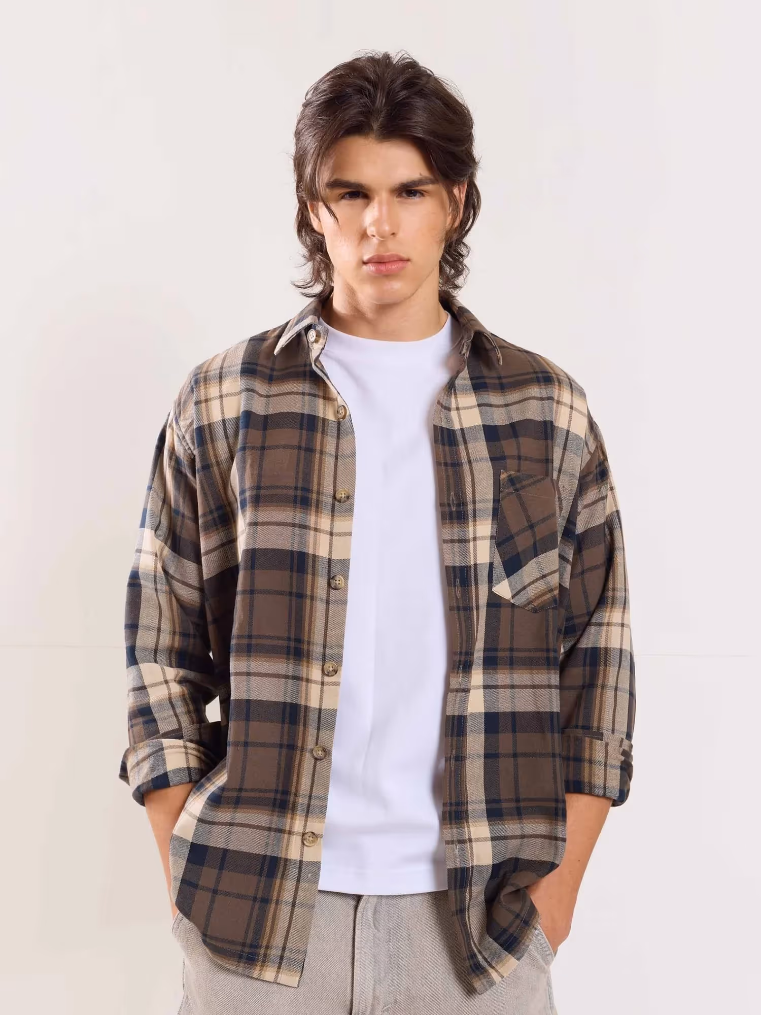 Olive Flannel Overshirt image 1