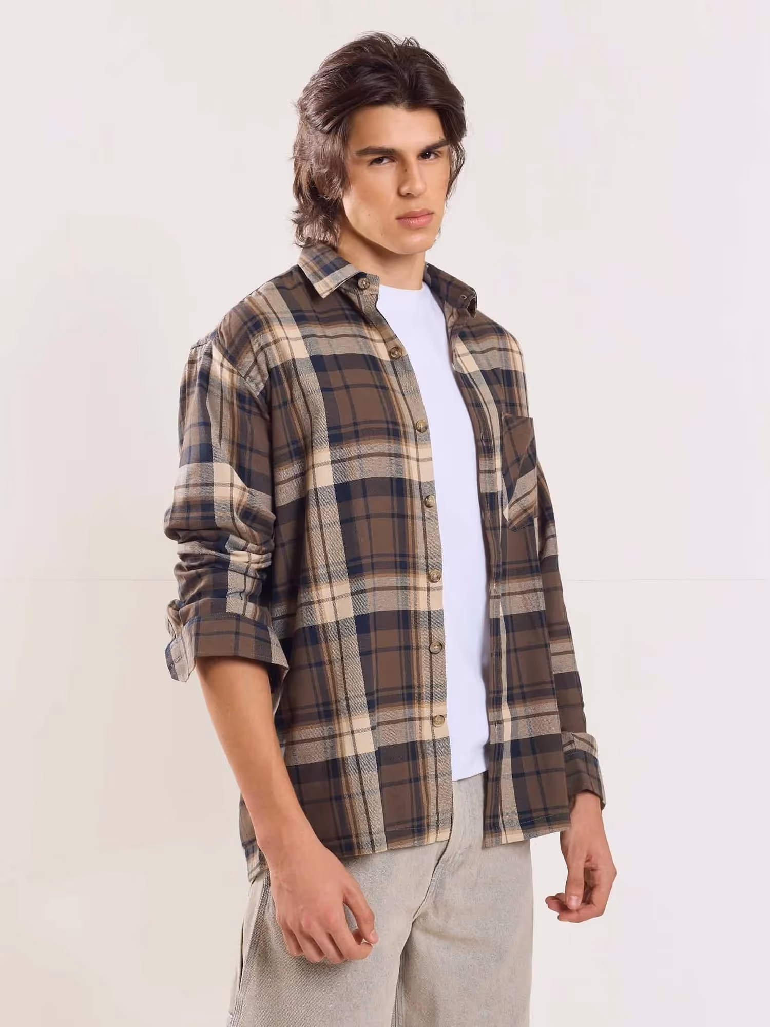 Olive Flannel Overshirt  image 4
