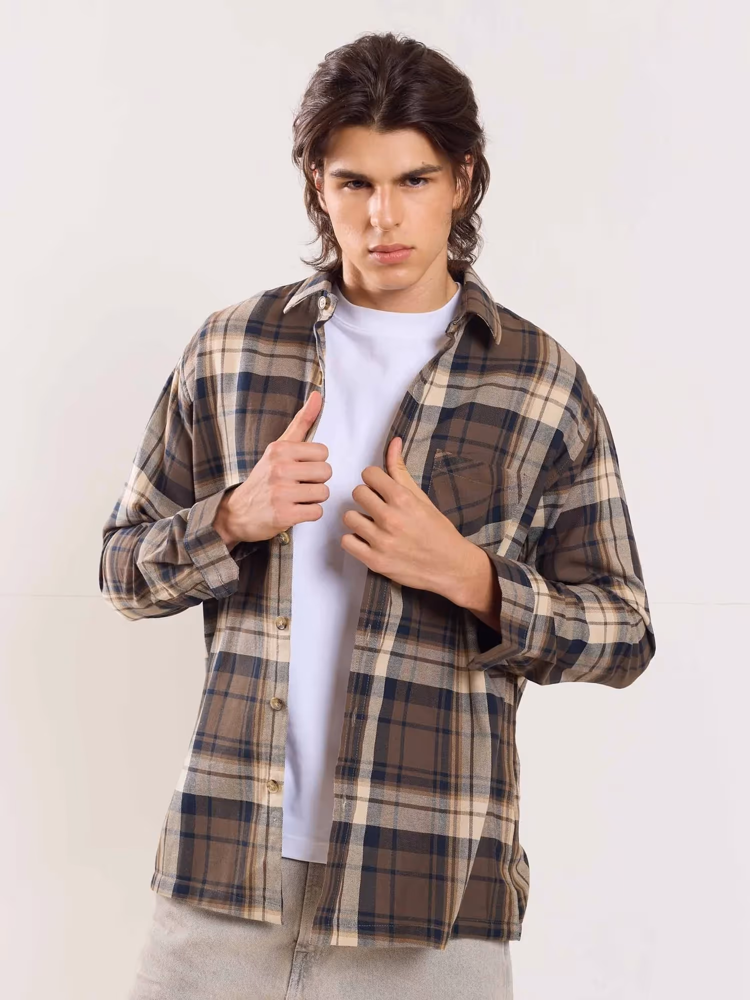 Olive Flannel Overshirt  image 5