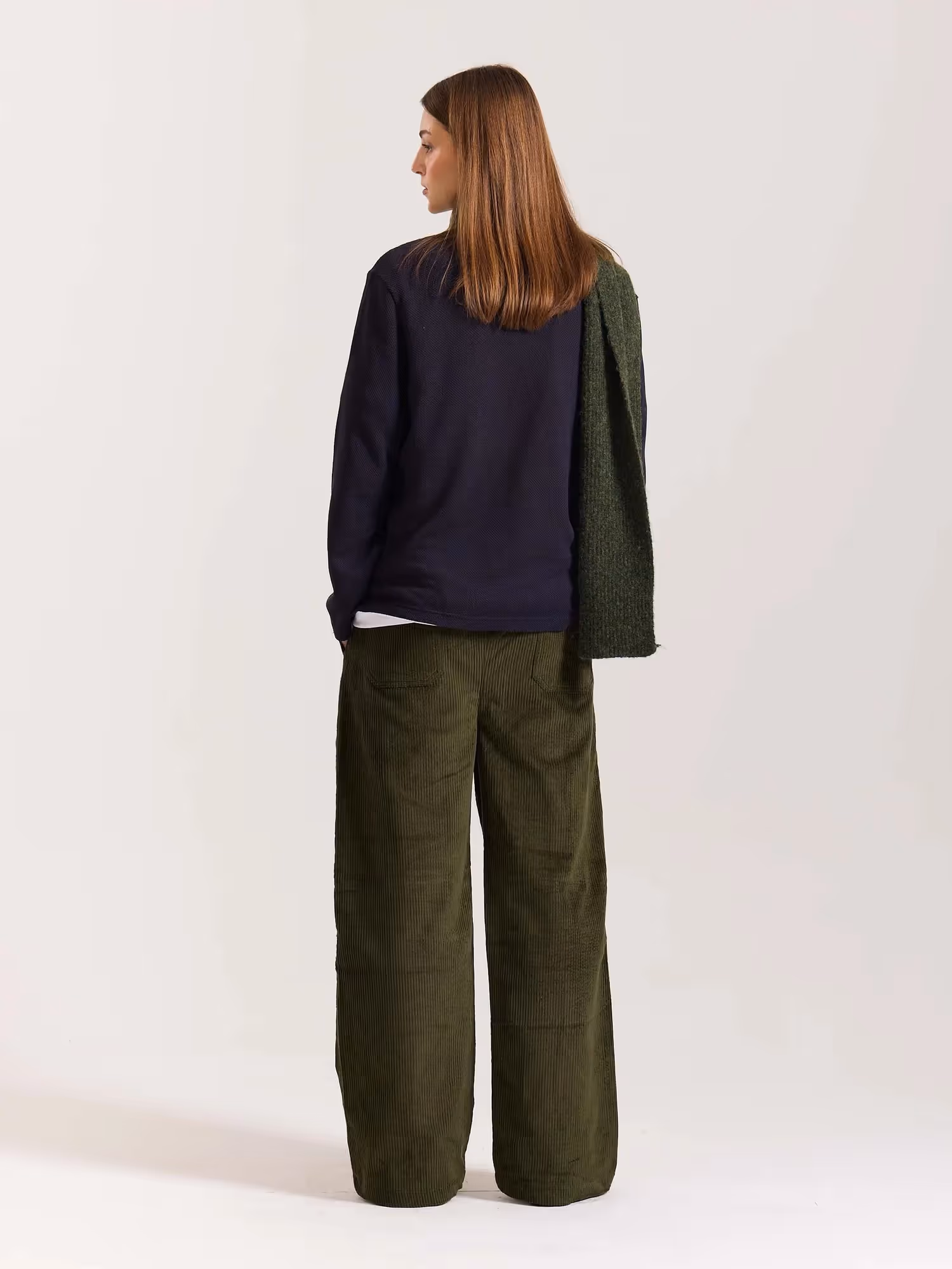 Olive Green Corduroy Pull-on Pants image 6
