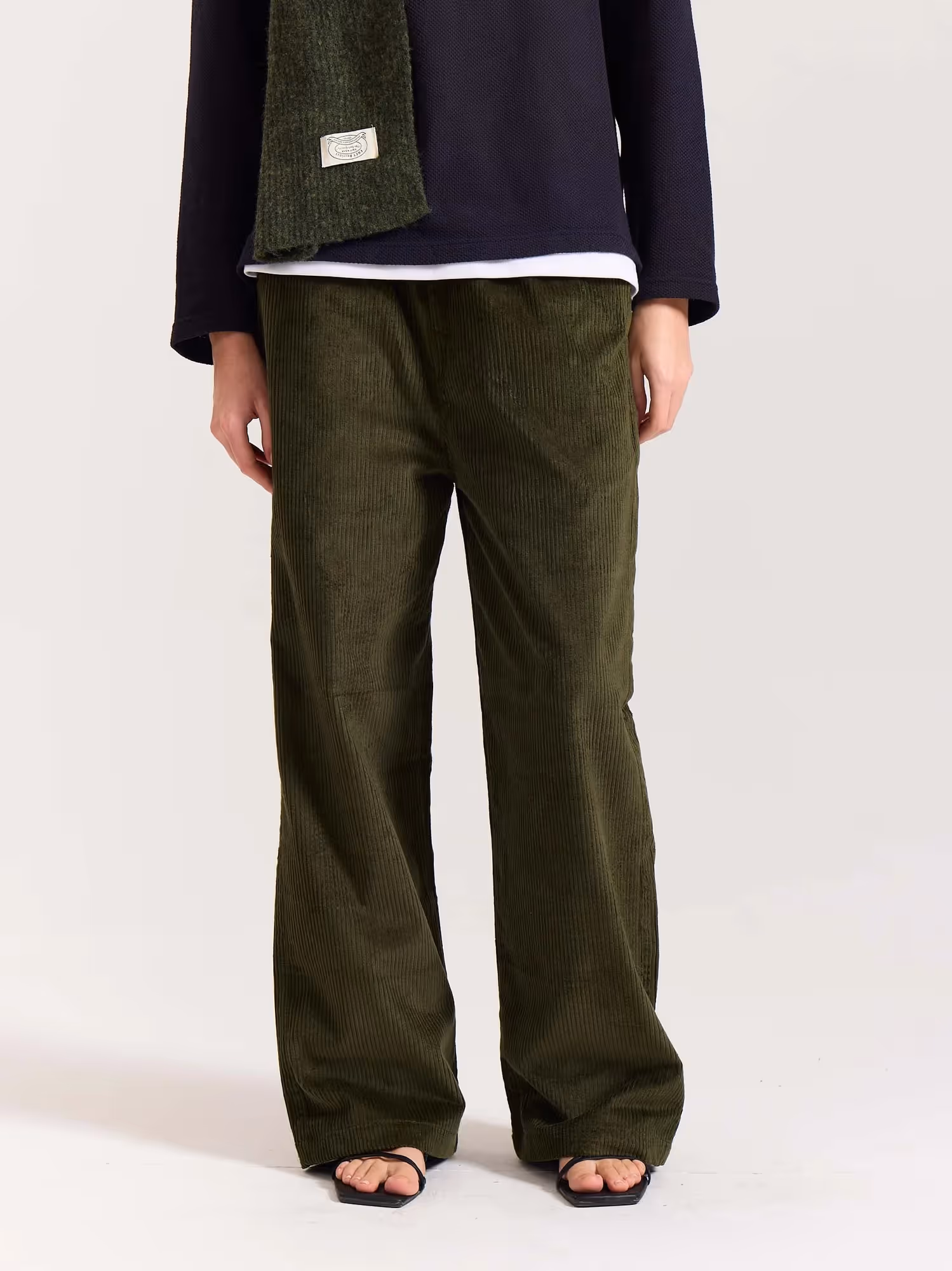 Olive Green Corduroy Pull-on Pants image 7