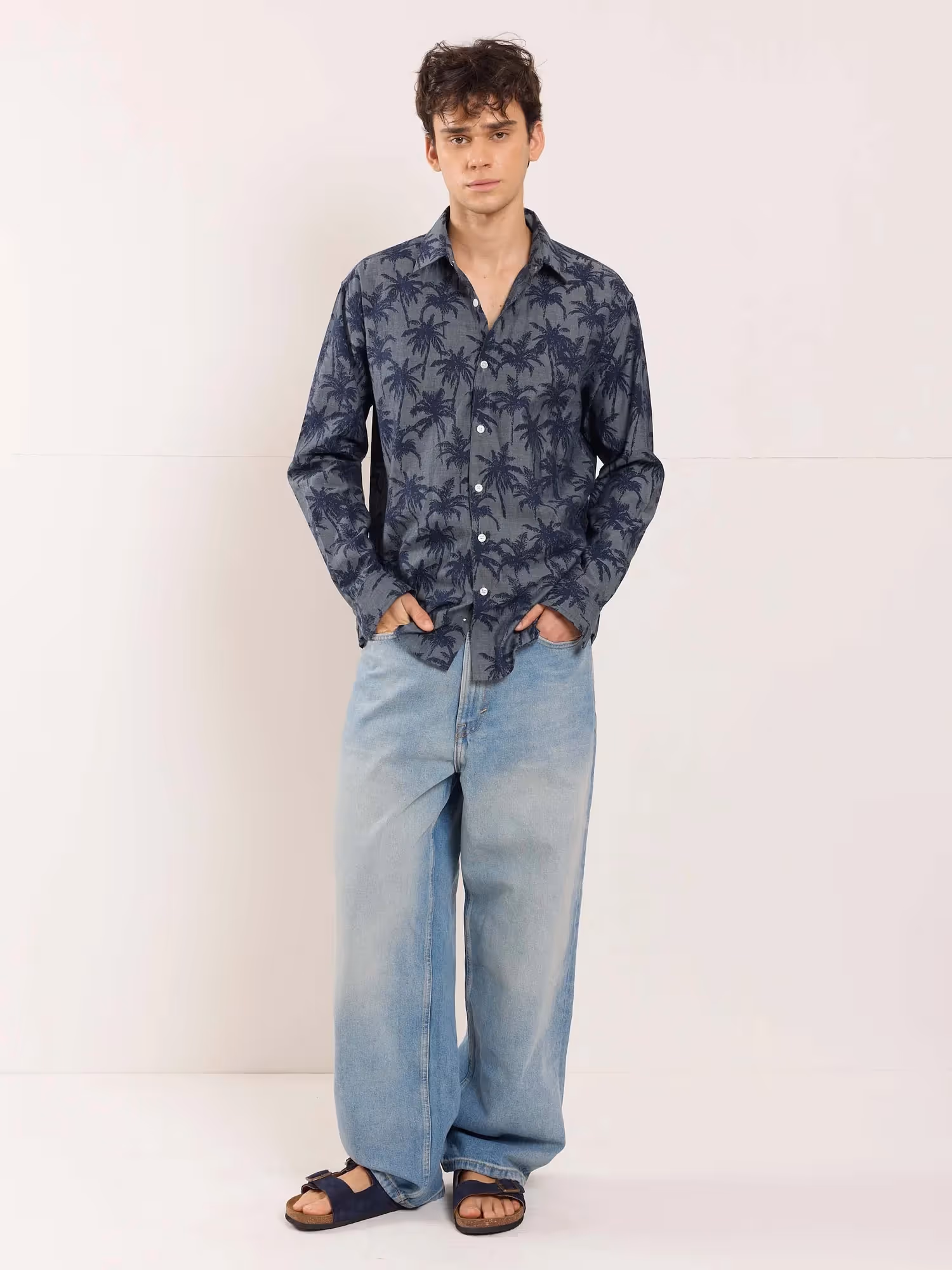 Palm Printed Chambray Shirt image 2