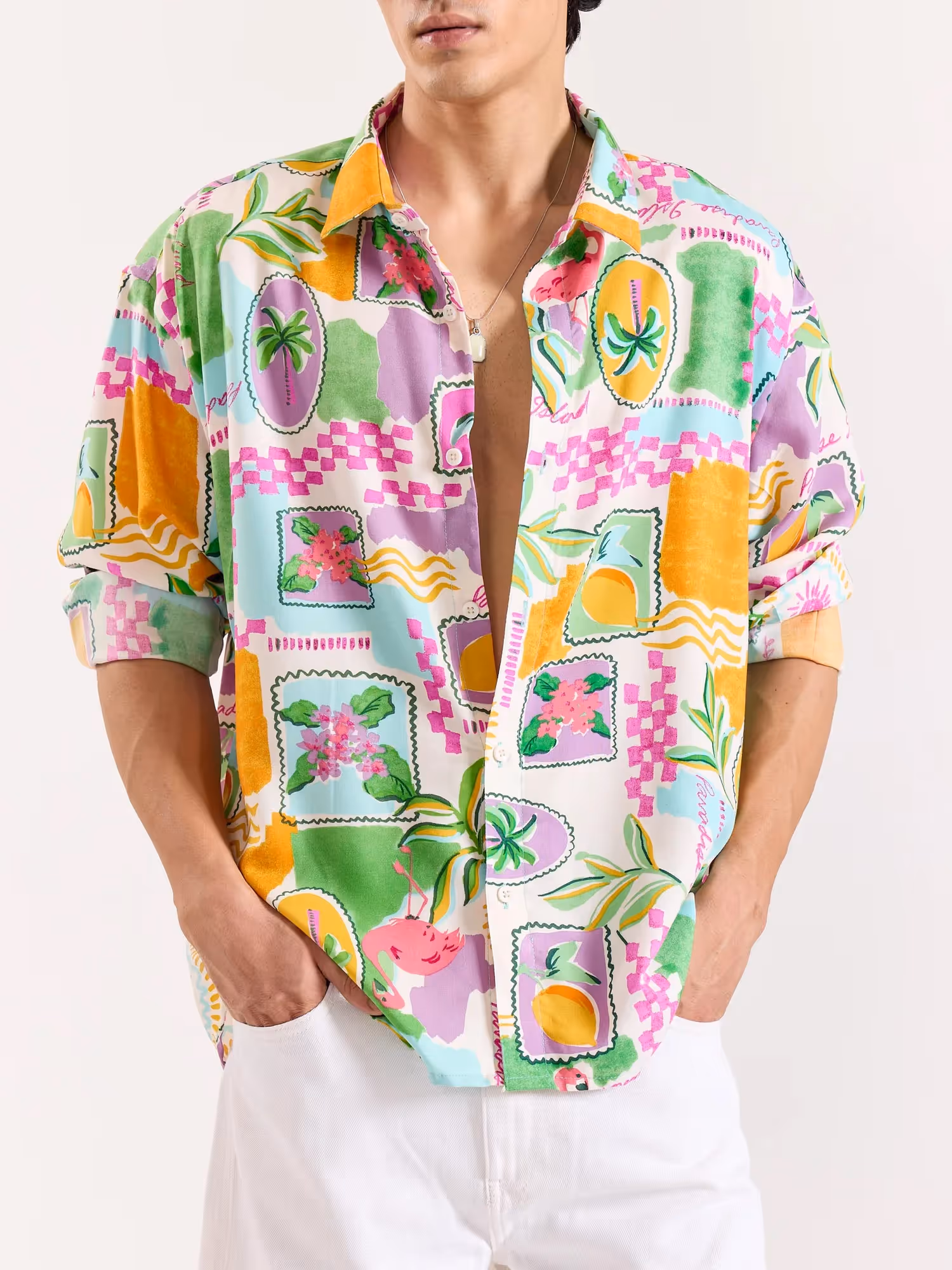 Paradise Postcard Printed Shirt image 2