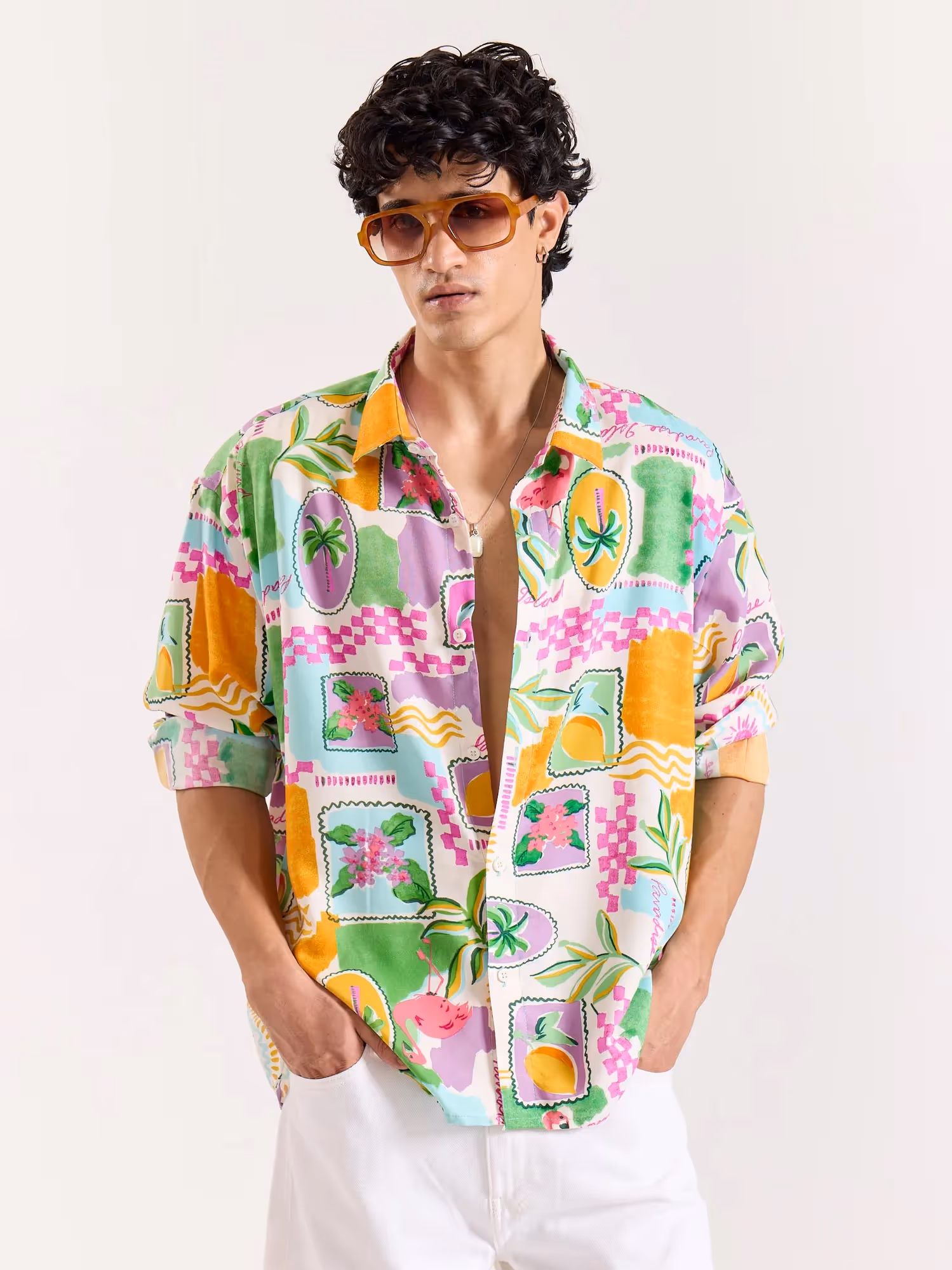 Paradise Postcard Printed Shirt image 3