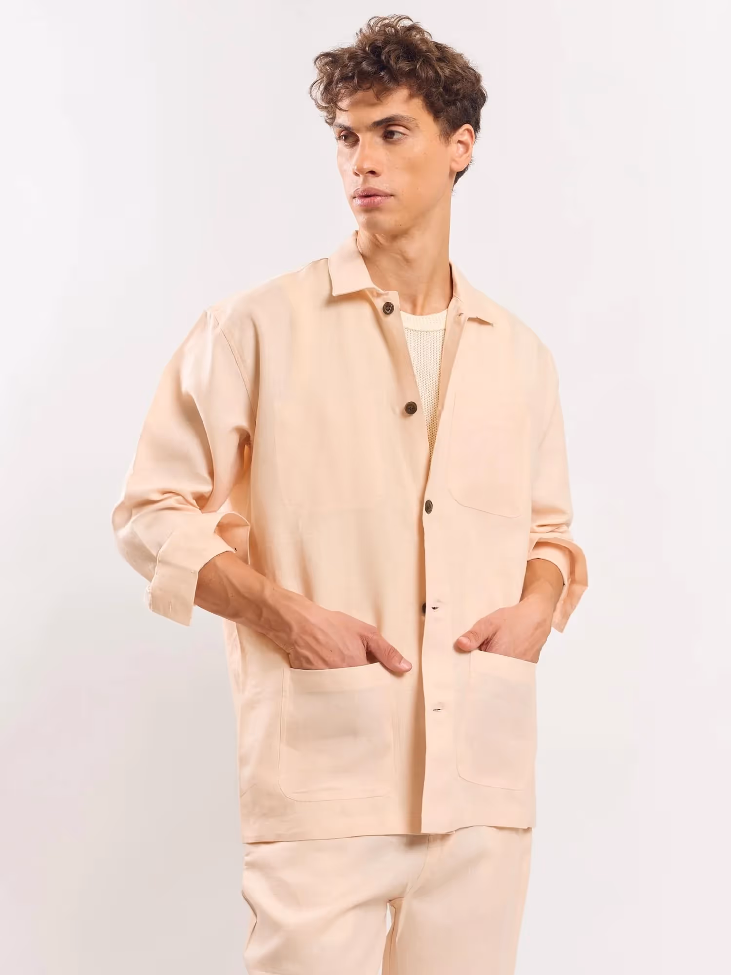 Peach Linen Shacket  image 3