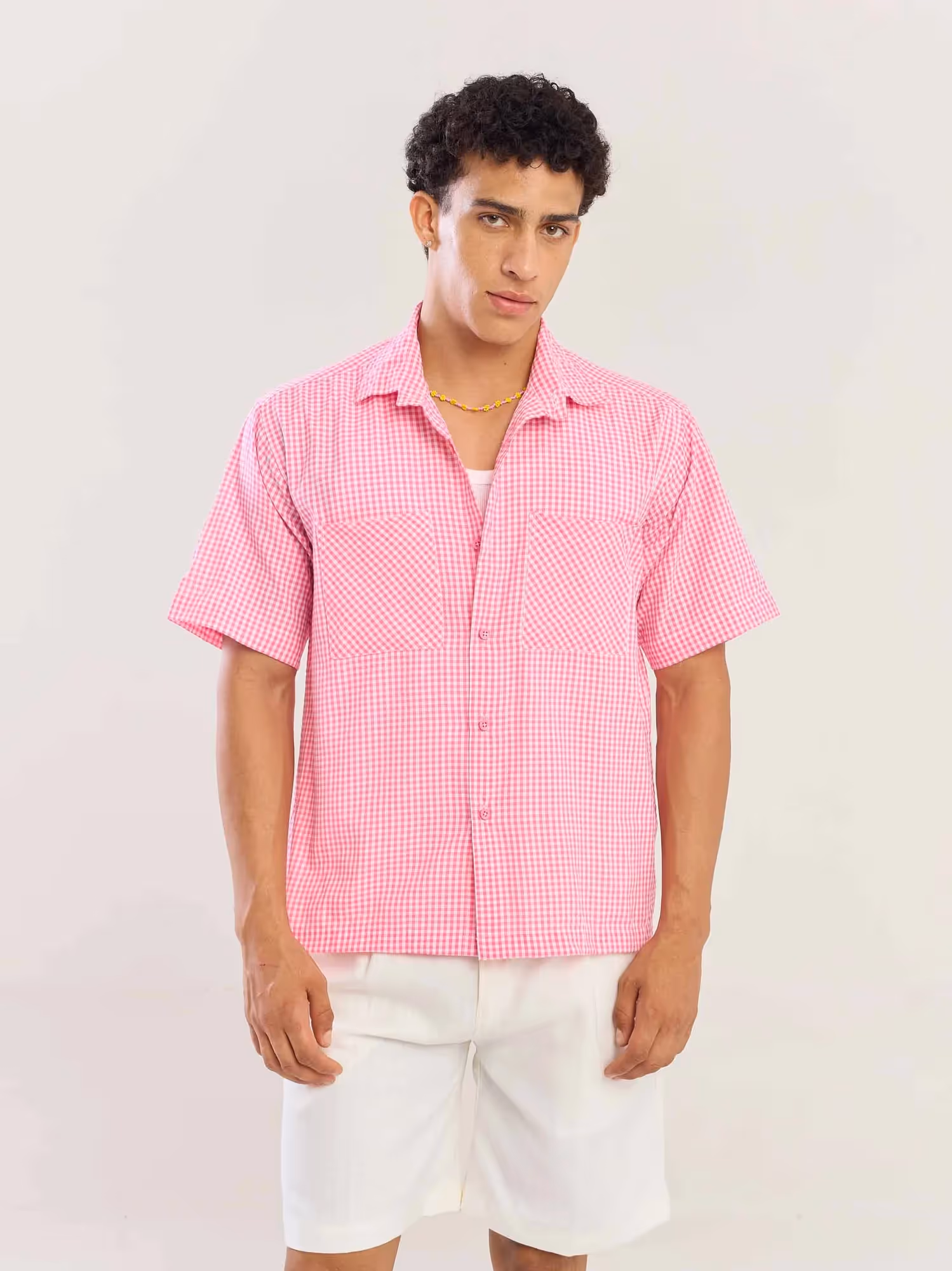 Pink Gingham Seersucker Shirt image 1