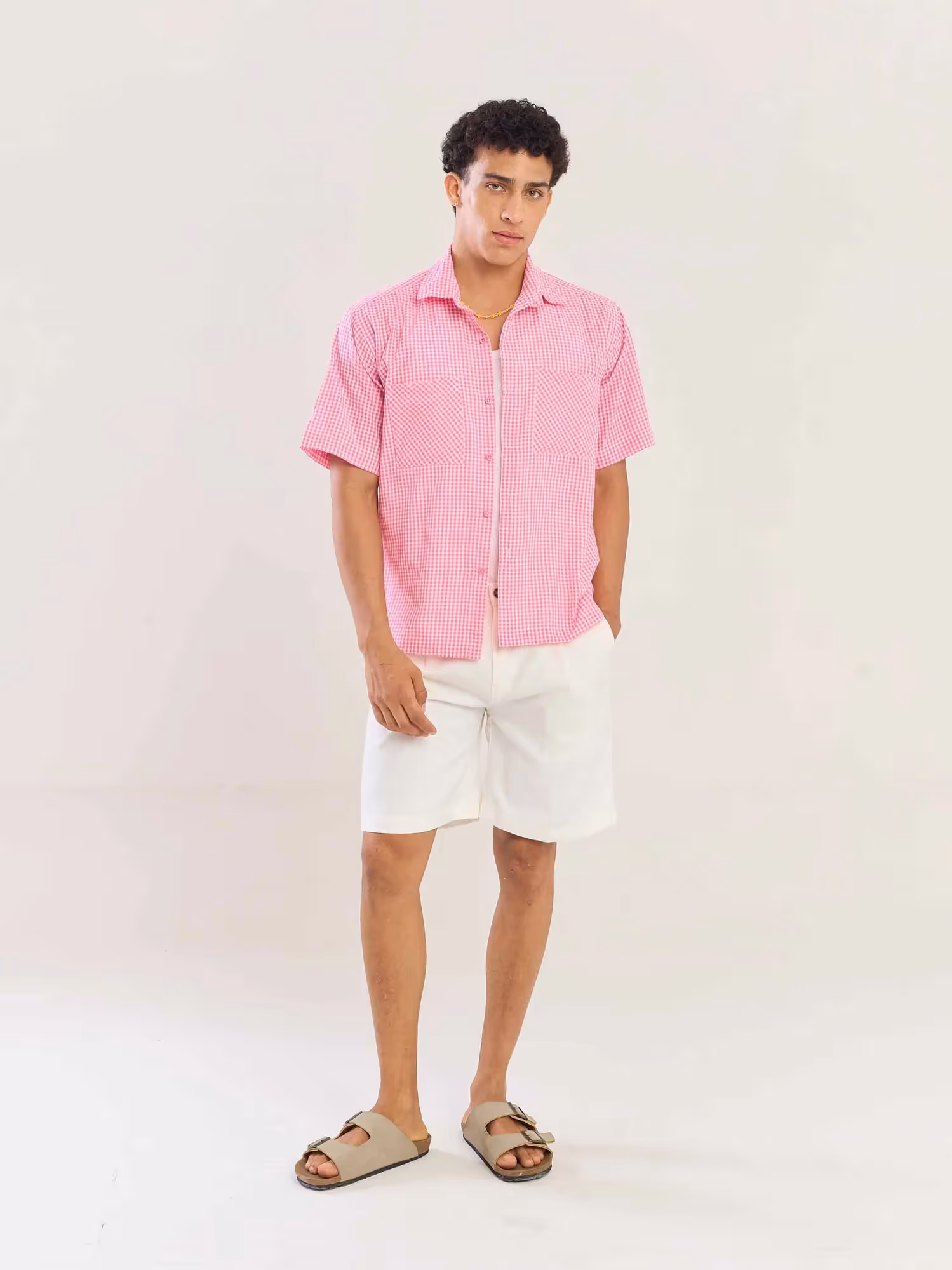 Pink Gingham Seersucker Shirt image 2